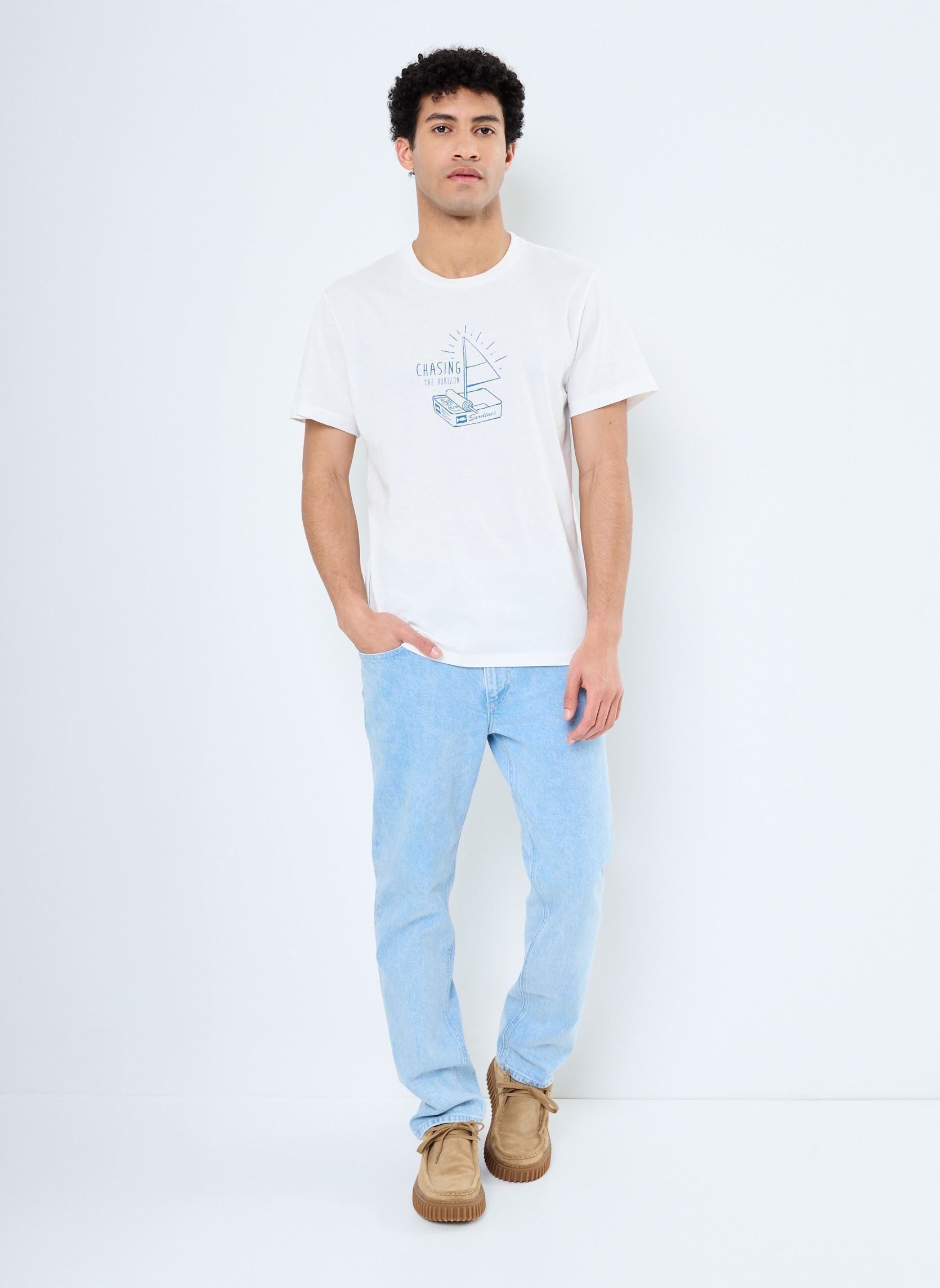 Tee-shirts manches courtes SDODELL homme blanc SOLID Tee-shirts manches courtes SDODELL homme blanc OFF WHITE