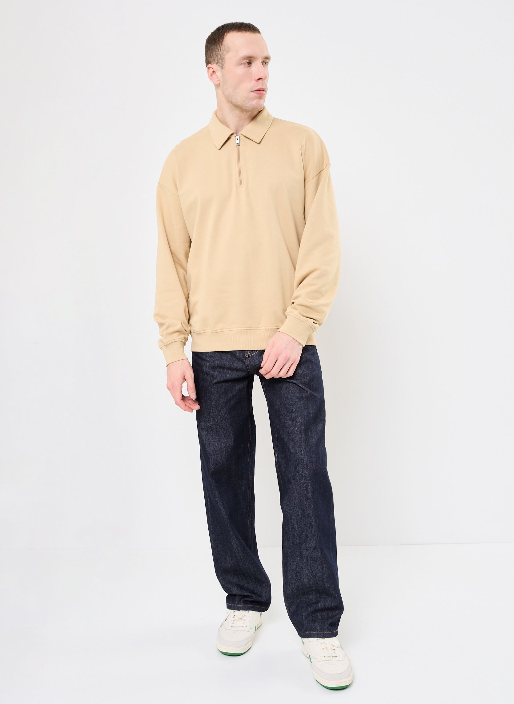 Sweatshirts SDOWNEY heren beige SOLID Sweatshirts SDOWNEY heren beige CURDS & WHEY