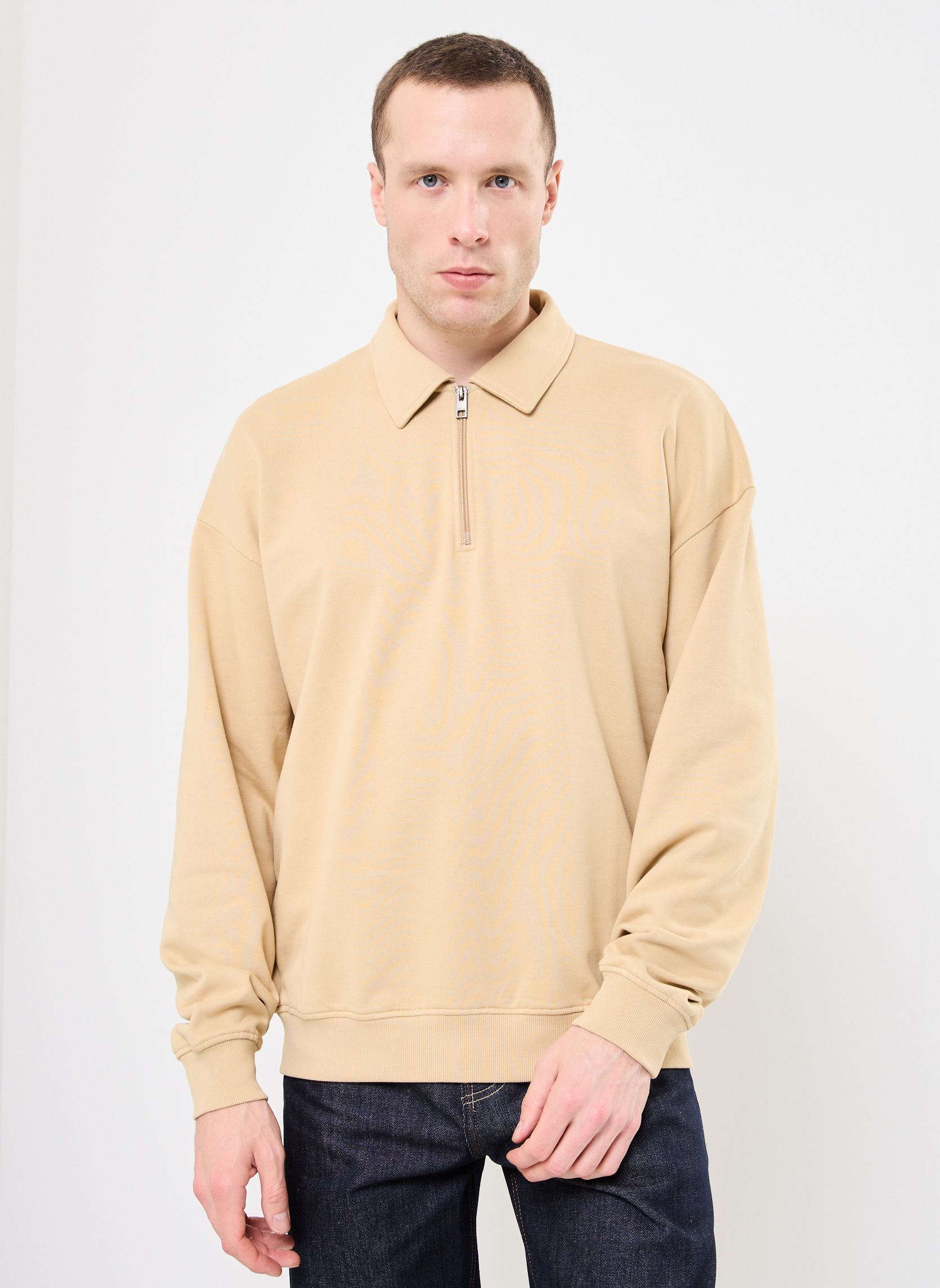 Sweatshirts SDOWNEY heren beige SOLID Sweatshirts SDOWNEY heren beige CURDS & WHEY