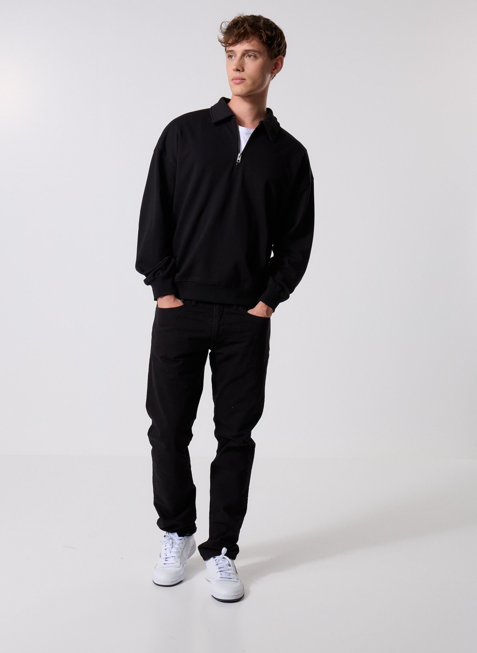 Sweatshirts SDOWNEY heren zwart SOLID Sweatshirts SDOWNEY heren zwart TRUE BLACK