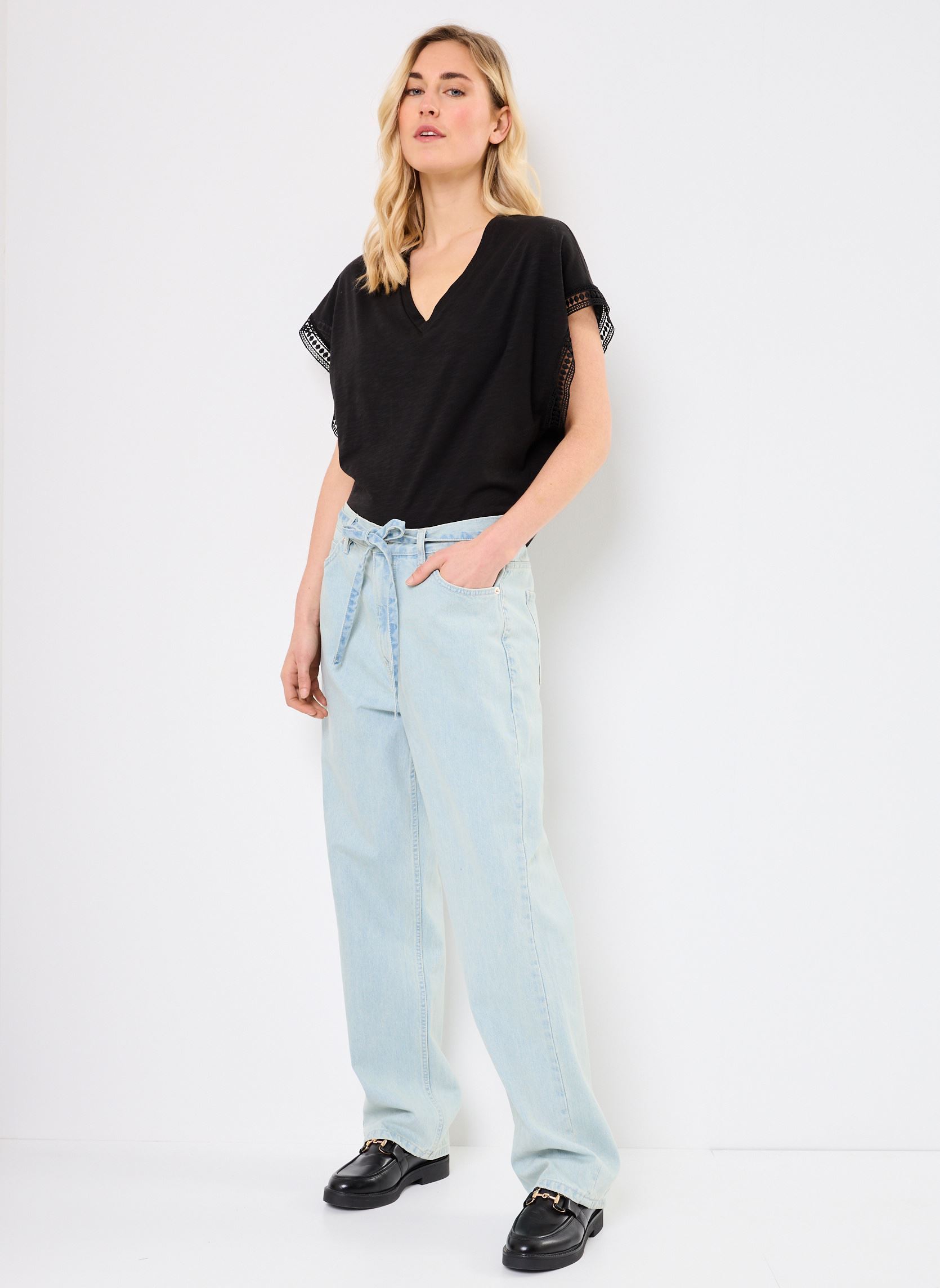 Jeans droit SDTOMMY BELT homme bleu SOLID Jeans droit SDTOMMY BELT homme bleu LIGHT VINTAGE BLUE DENIM