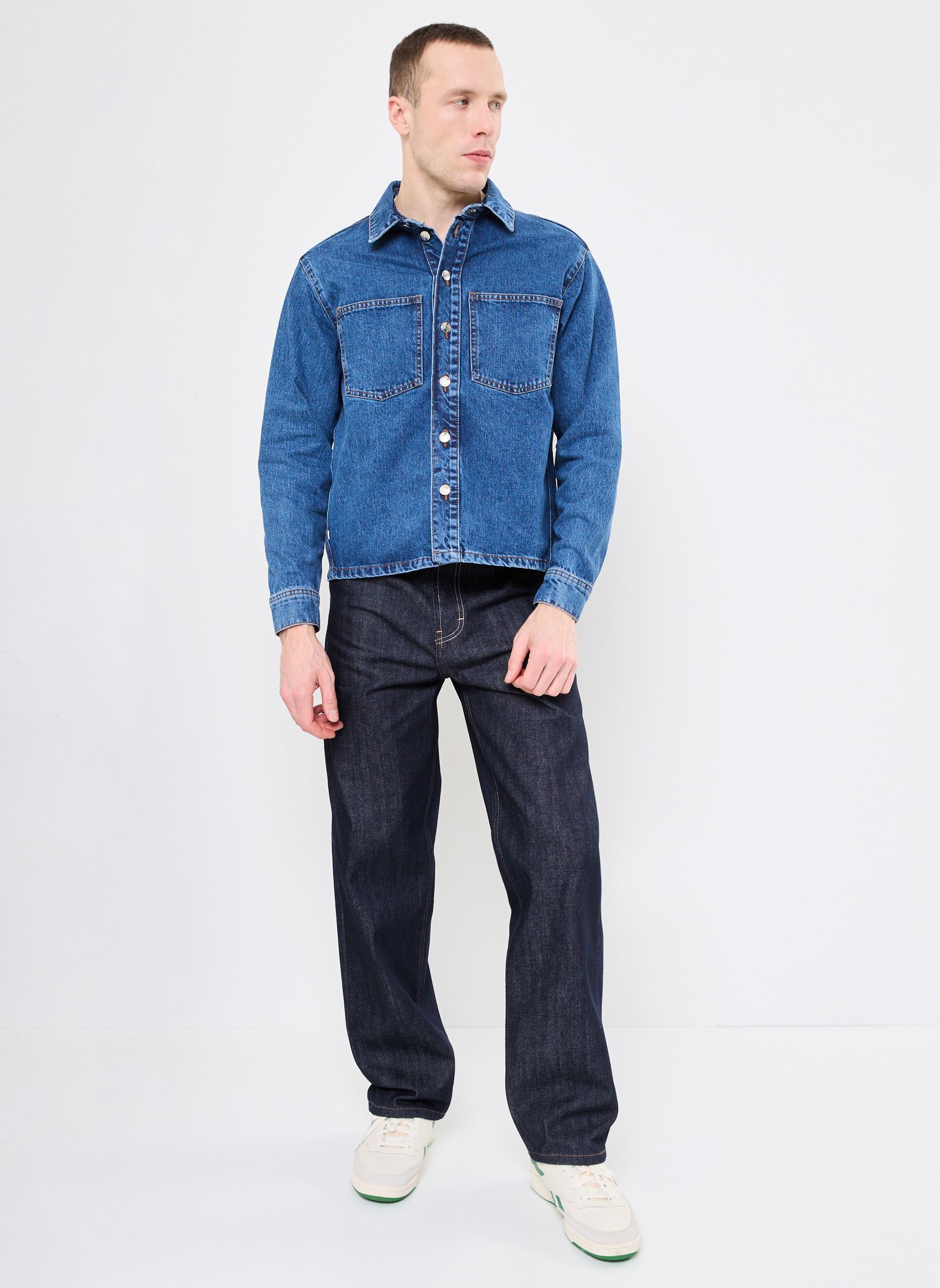 Chemises SDWILLIAM homme bleu SOLID Chemises SDWILLIAM homme bleu MIDDLE BLUE DENIM