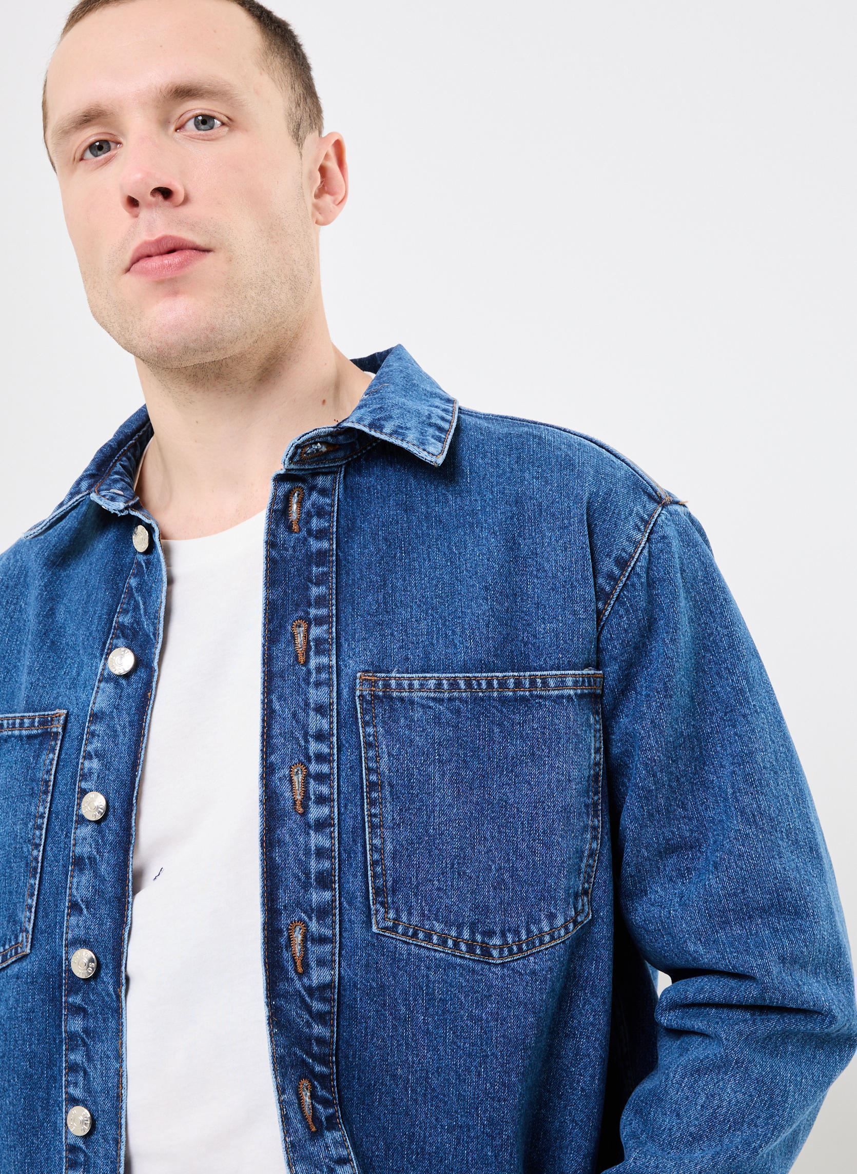 Chemises SDWILLIAM homme bleu SOLID Chemises SDWILLIAM homme bleu MIDDLE BLUE DENIM