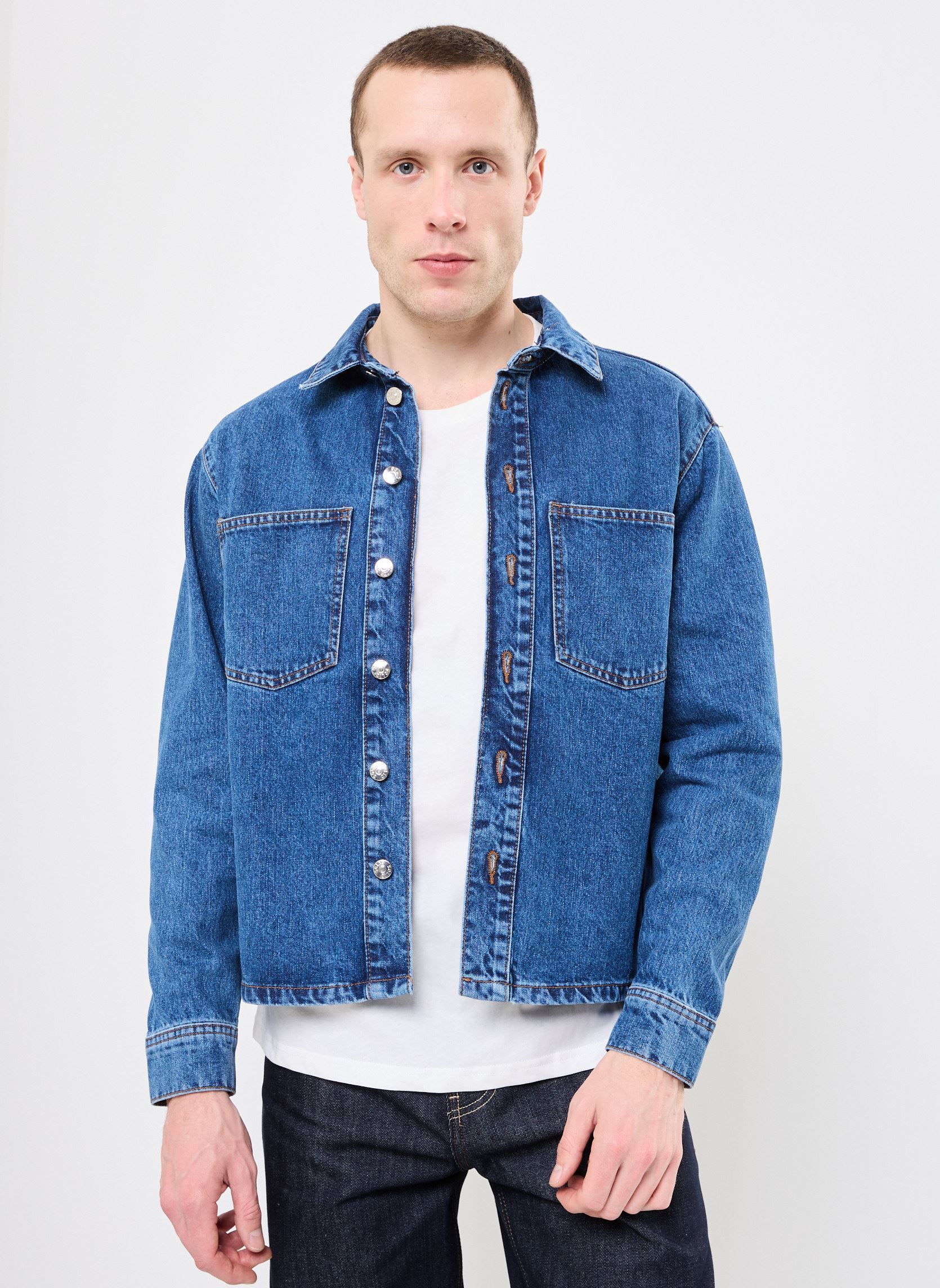 Chemises SDWILLIAM homme bleu SOLID Chemises SDWILLIAM homme bleu MIDDLE BLUE DENIM