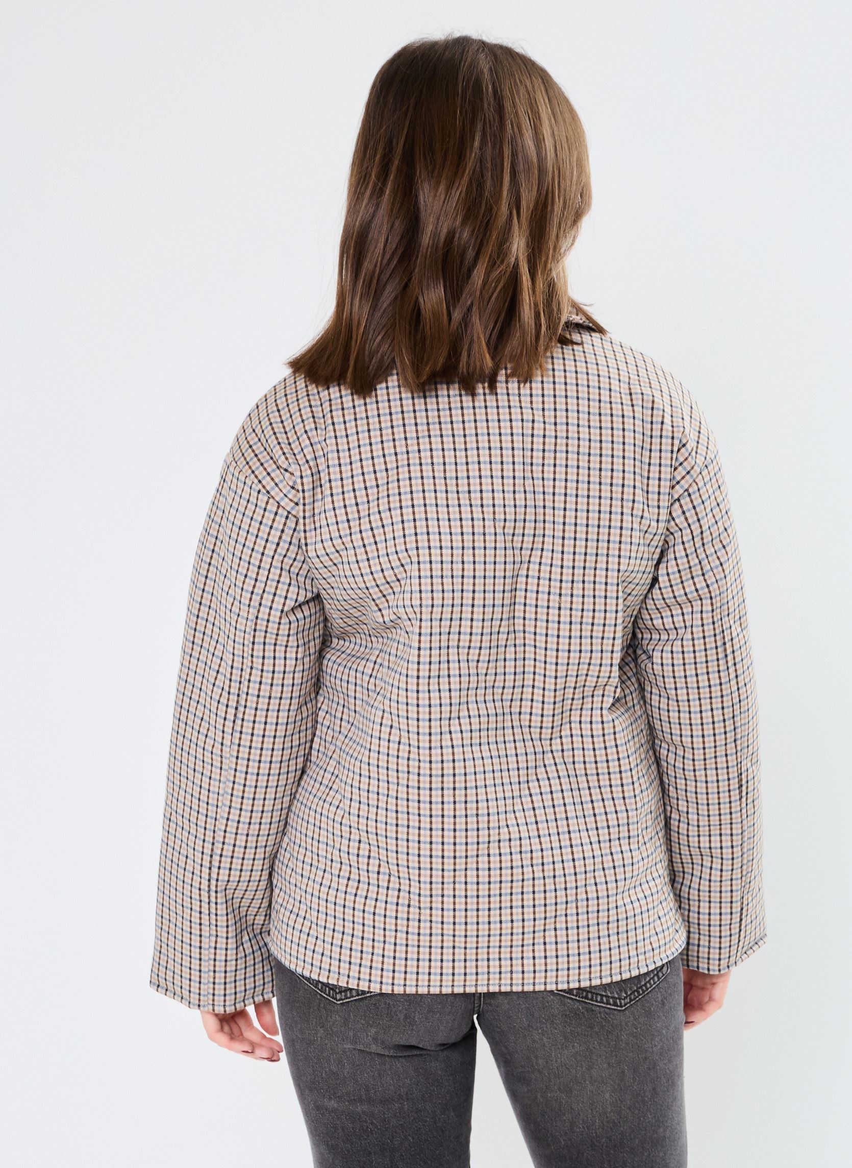 Winterjas CASSIDIE QUILT dames bruin Barbour Winterjas CASSIDIE QUILT dames bruin SKY MICRO CHECK