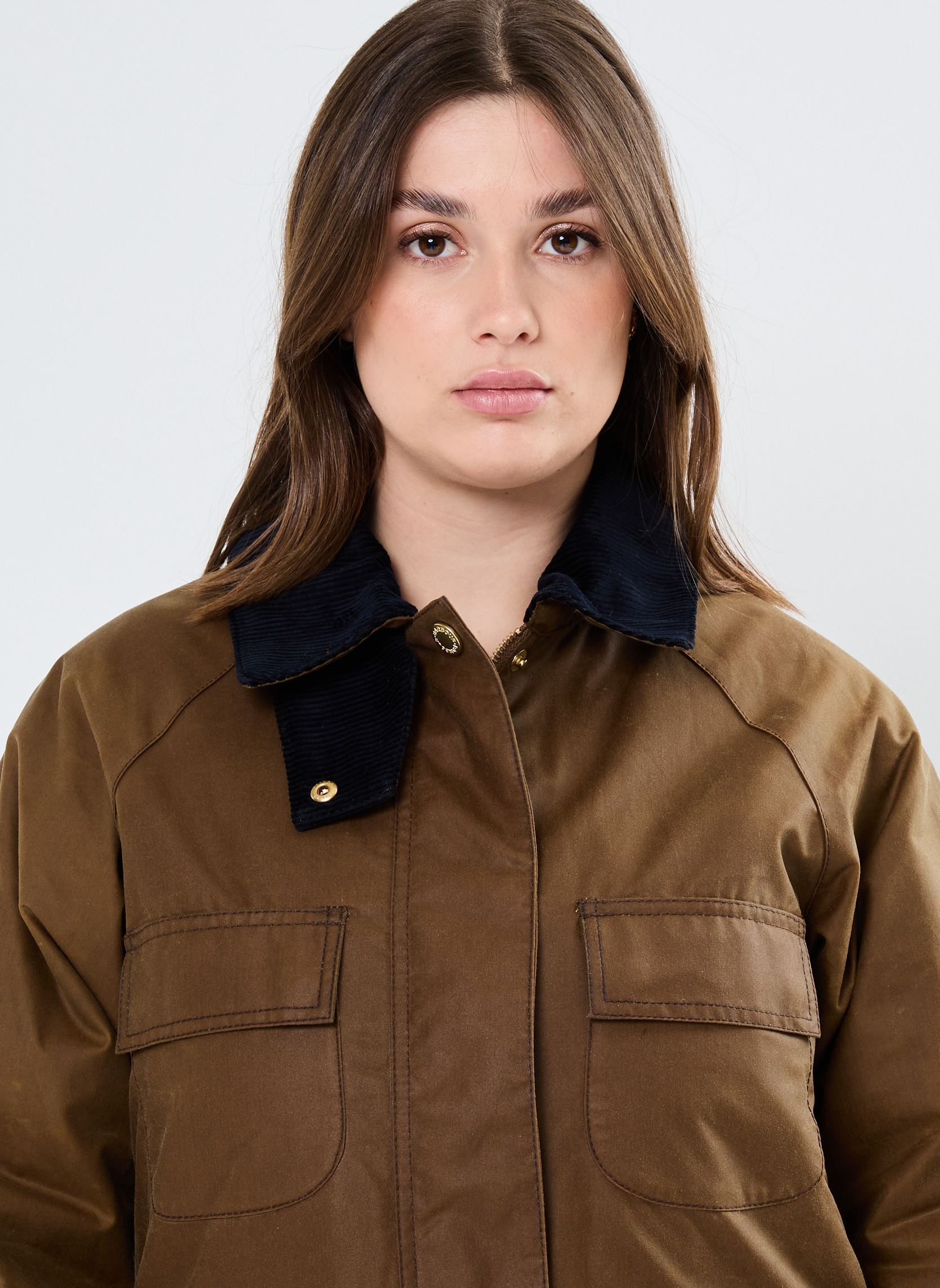 Bomberjacken RUTH WAX JACKET damen braun Barbour Bomberjacken RUTH WAX JACKET damen braun TAN/DRESS TARTAN