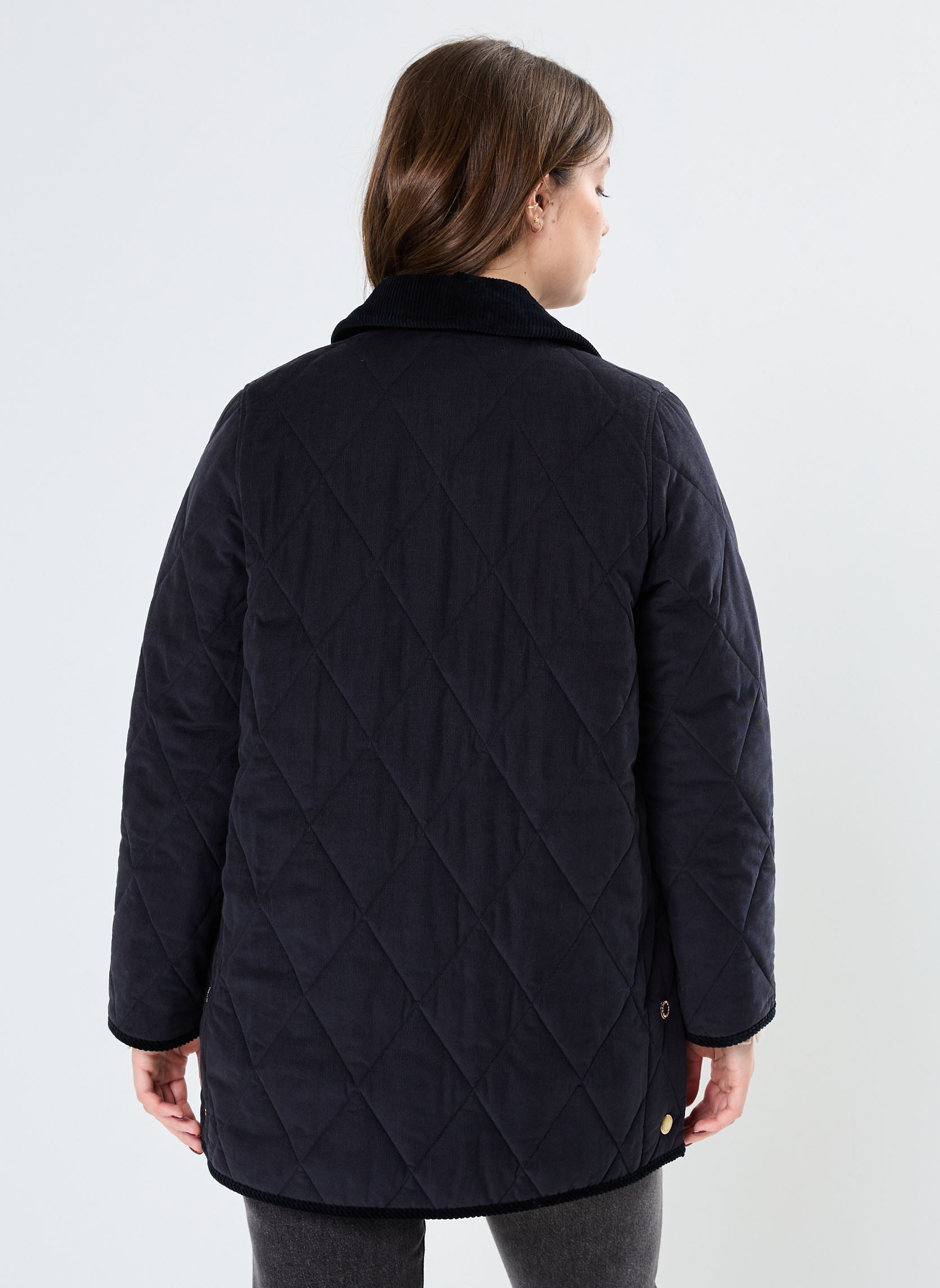Bomberjacks CORNELIA QUILT dames blauw Barbour Bomberjacks CORNELIA QUILT dames blauw DARK NAVY/SKY DRESS TARTAN