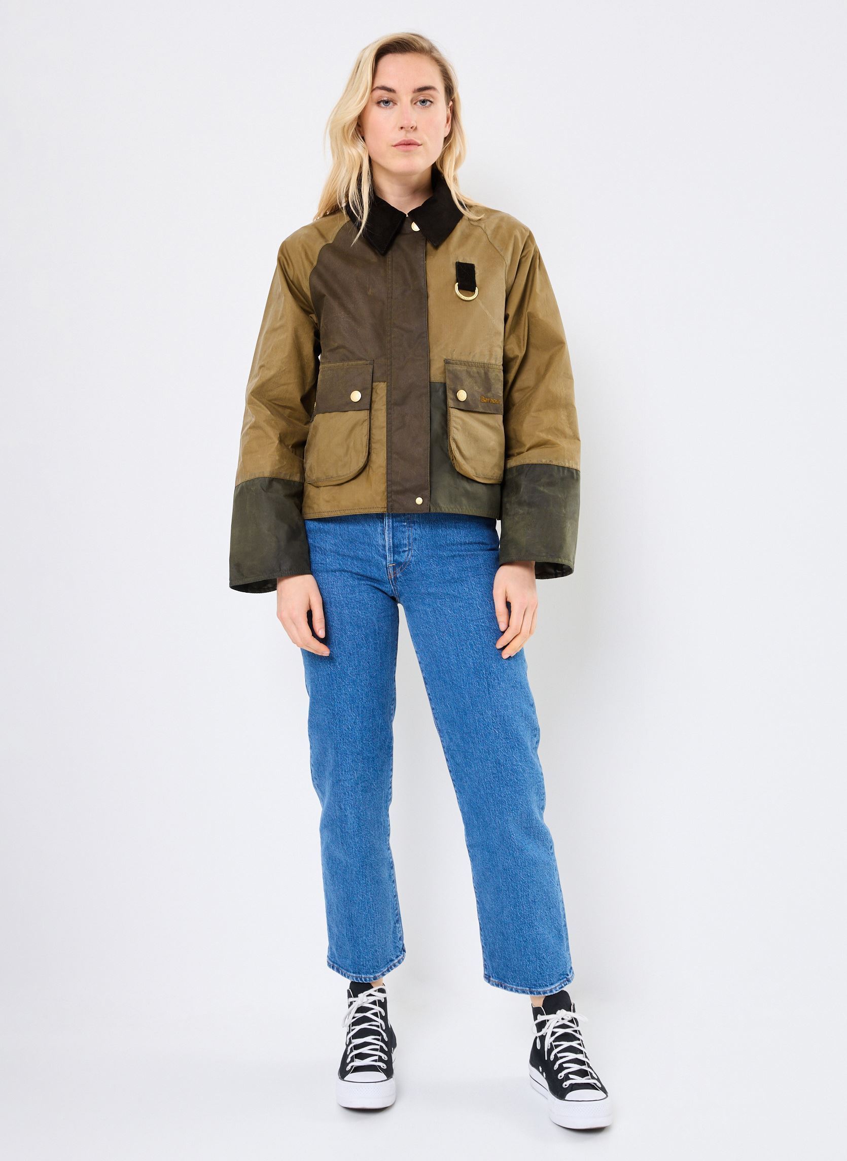 Winterjas ALMA WAX JACKET dames groen Barbour Winterjas ALMA WAX JACKET dames groen SAND ARCHIVE OLIVE BEECH ANCIE