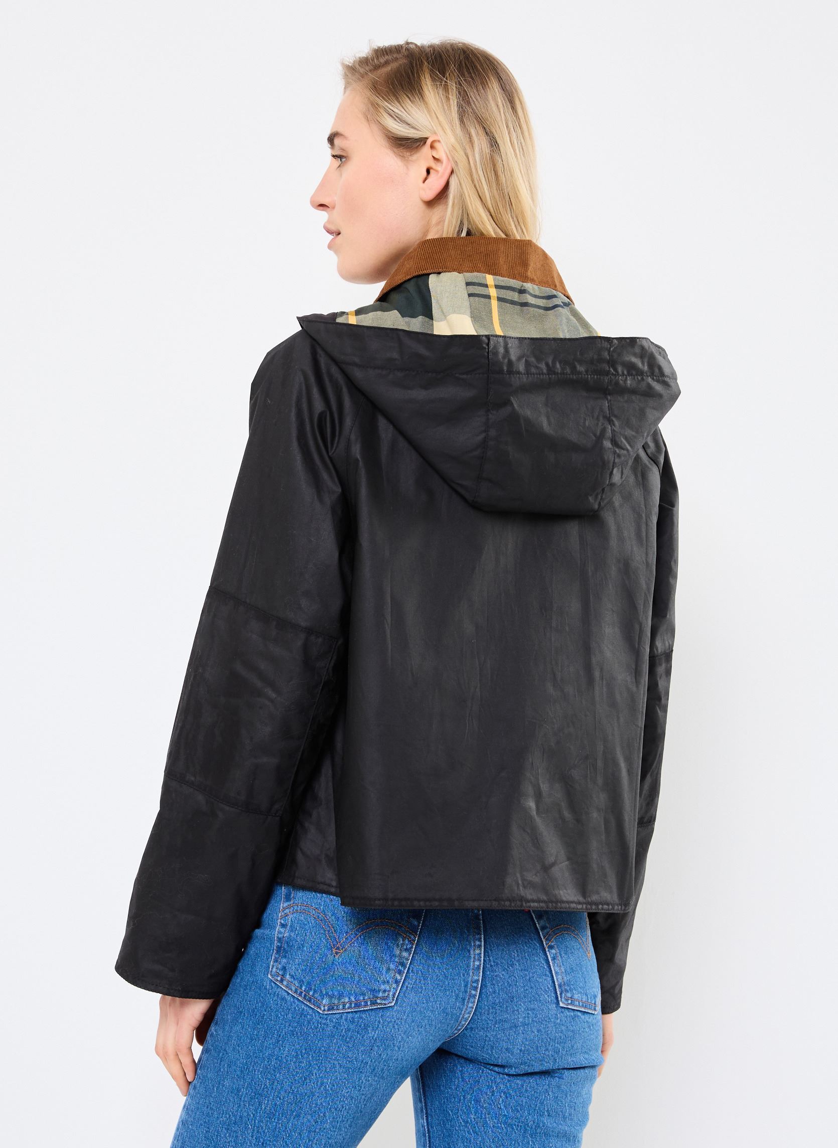 Parkas ERMA WAX JACKET femme noir Barbour Parkas ERMA WAX JACKET femme noir BLACK/ANCIENT TARTAN