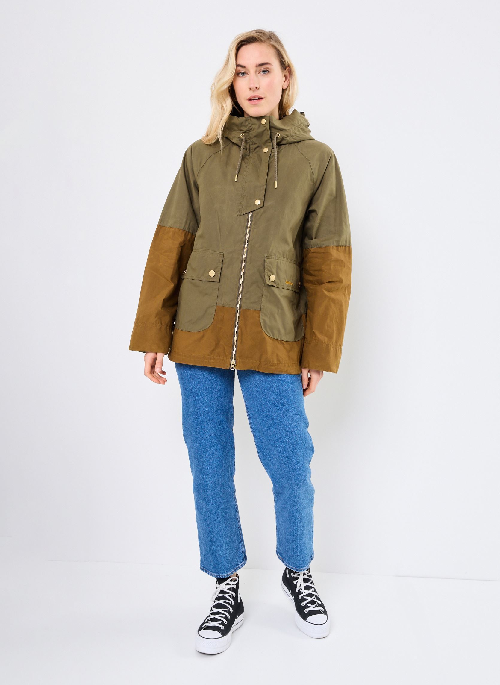 Mantels HAYLEY SHOWERPROOF JACKET dames groen Barbour Mantels HAYLEY SHOWERPROOF JACKET dames groen DUSKY GREEN/BREEN/ANCIENT TART