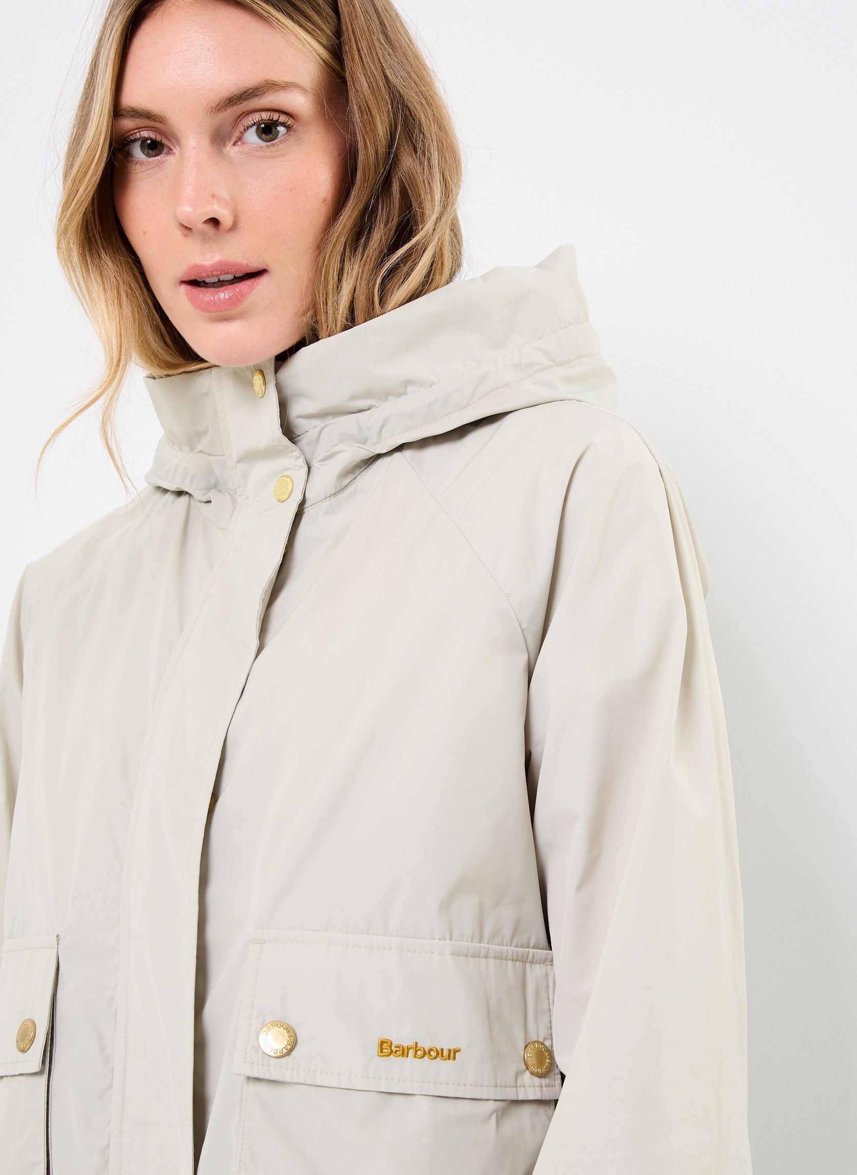 Parkas MAE SHOWERPROOF JACKET damen beige Barbour Parkas MAE SHOWERPROOF JACKET damen beige STONE/ANCIENT TARTAN