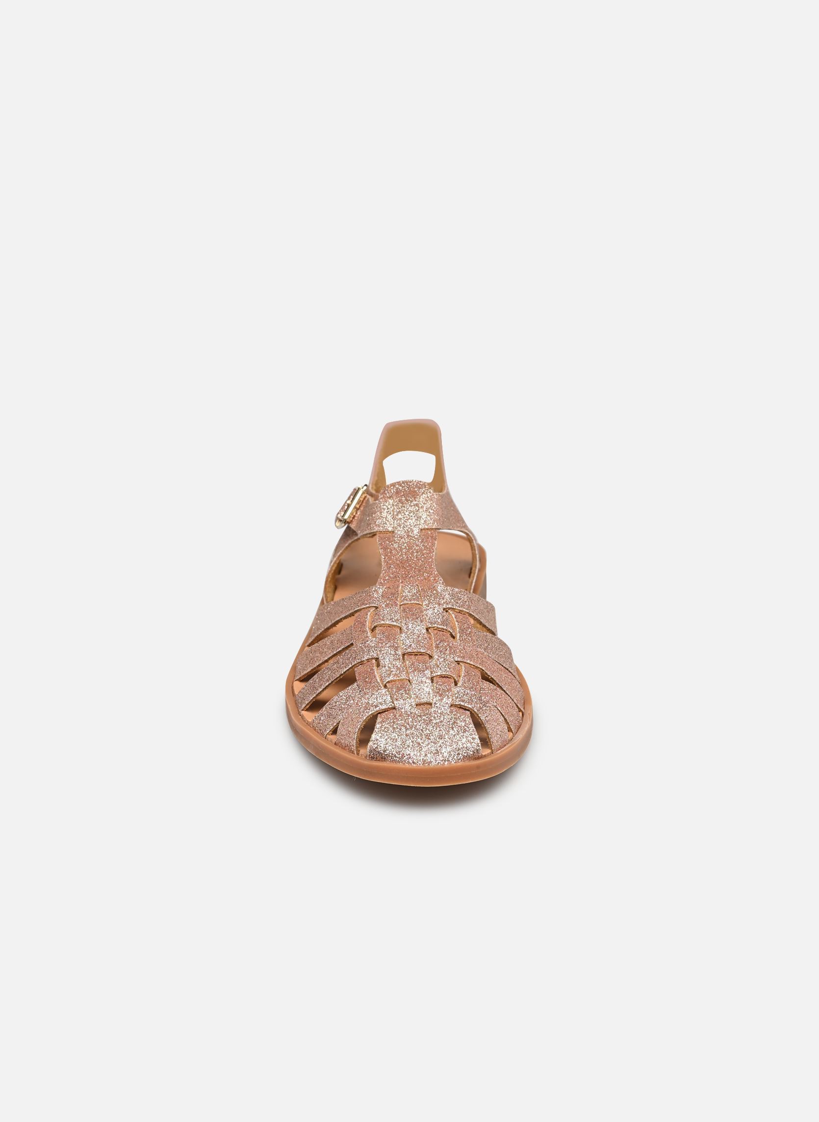 Platte sandalen SUNVILLE dames beige Méduse Platte sandalen SUNVILLE dames beige NUDE PAILLETE