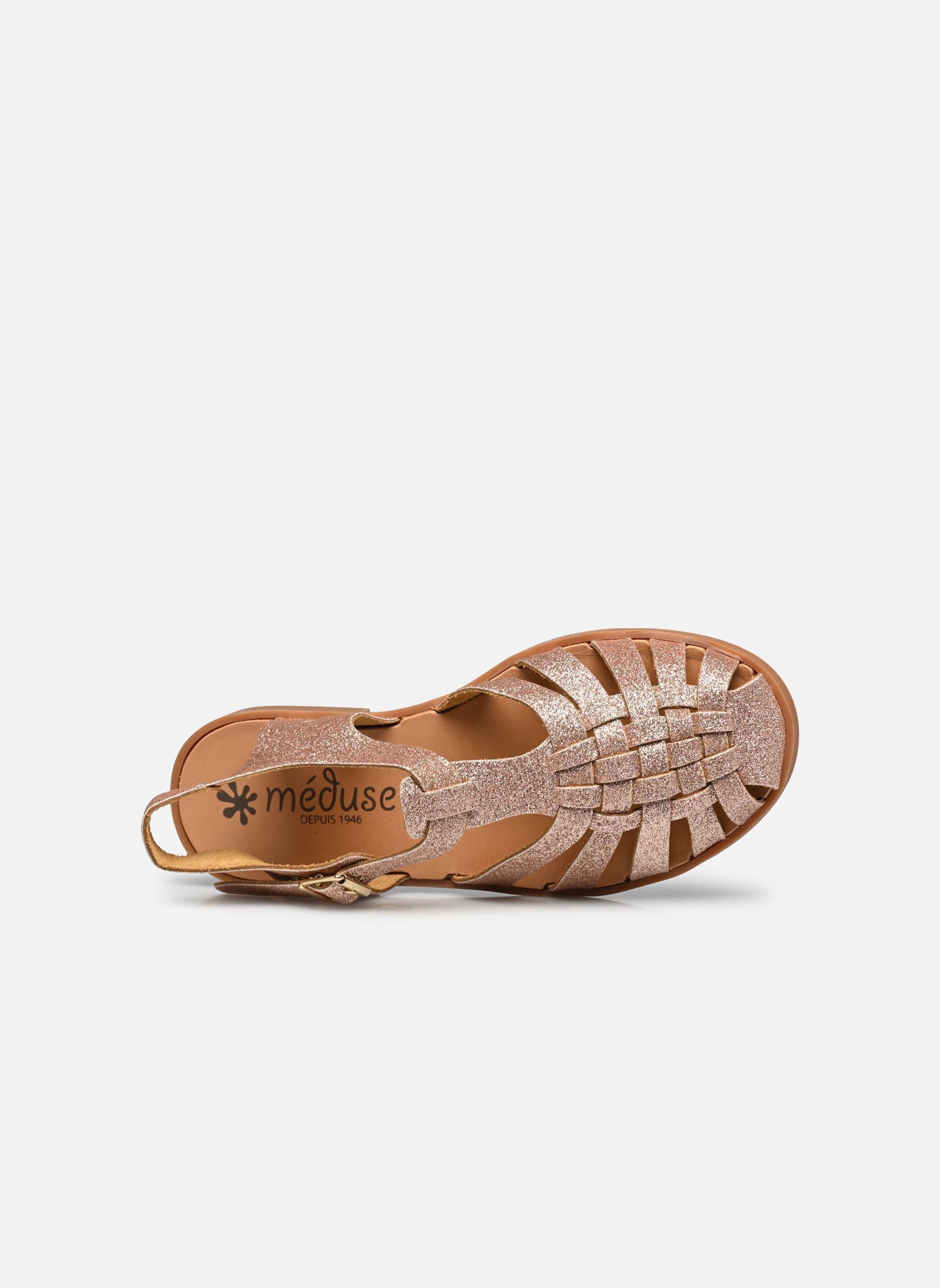 Platte sandalen SUNVILLE dames beige Méduse Platte sandalen SUNVILLE dames beige NUDE PAILLETE