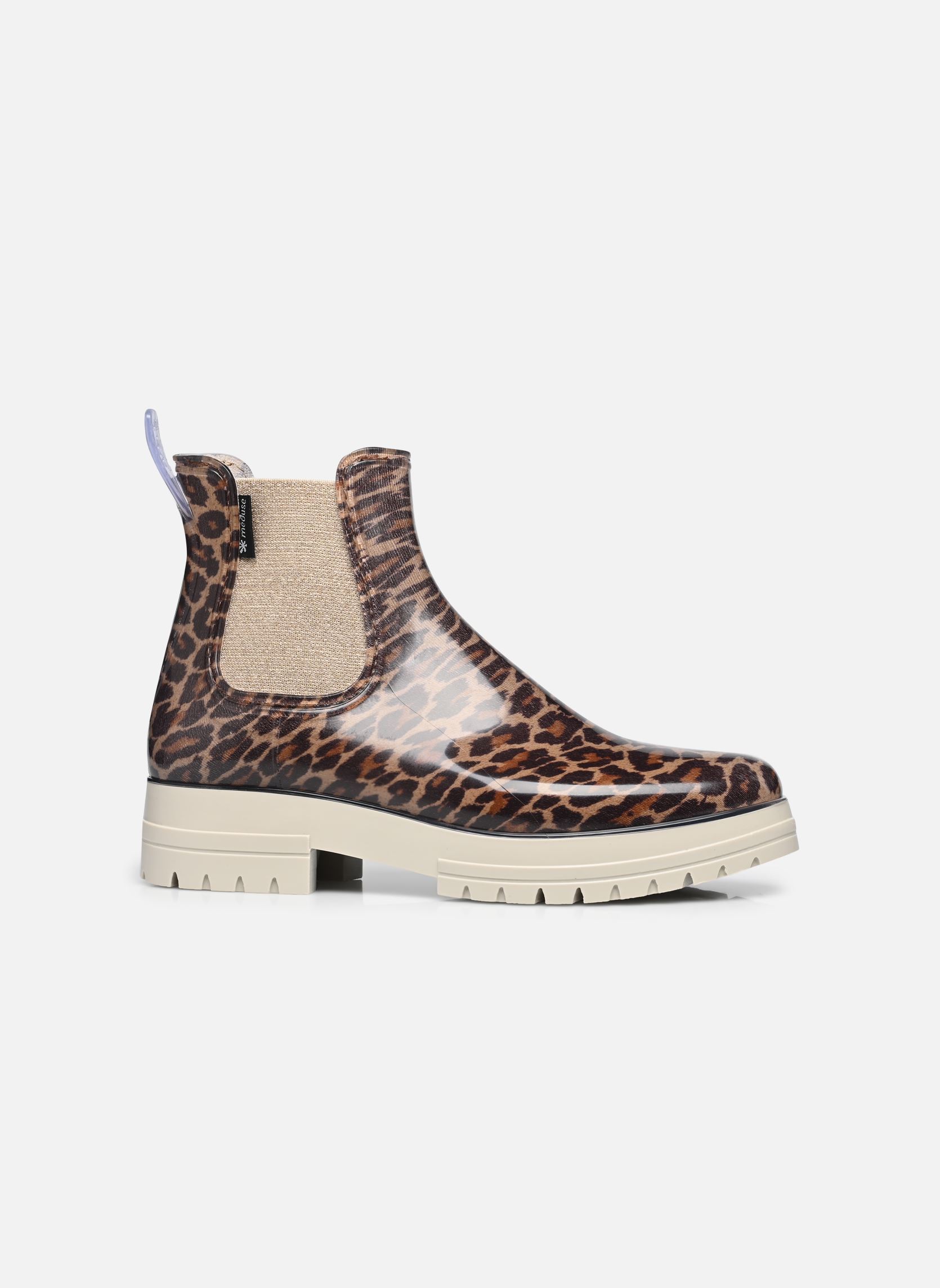 Bottes de pluie JALEO femme beige Méduse Bottes de pluie JALEO femme beige LEOPARD/CREME