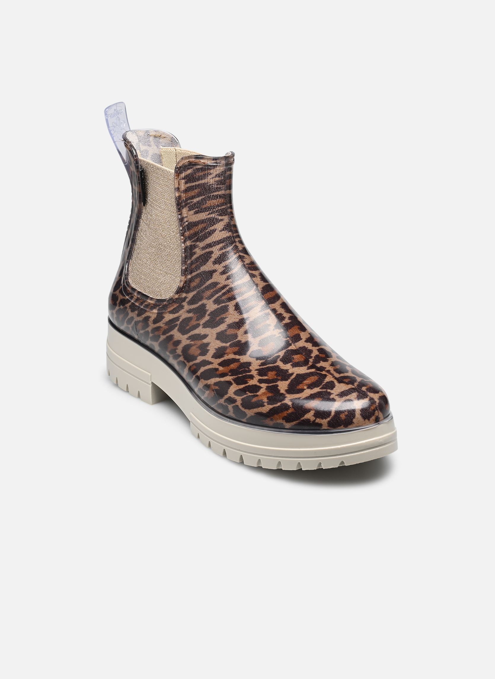 Bottes de pluie JALEO femme beige Méduse Bottes de pluie JALEO femme beige LEOPARD/CREME