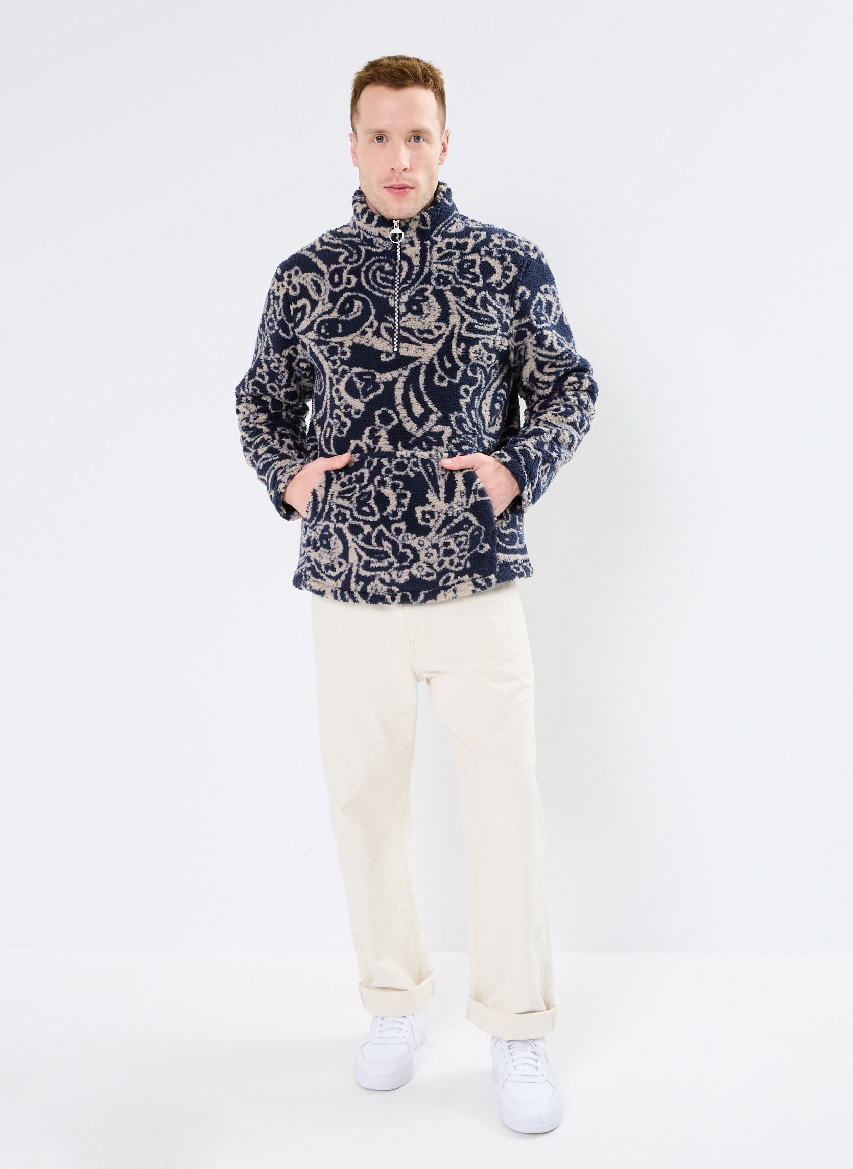 Pulls polaires fergus half zip fleece homme multicolore Barbour Pulls polaires fergus half zip fleece homme multicolore NAVY