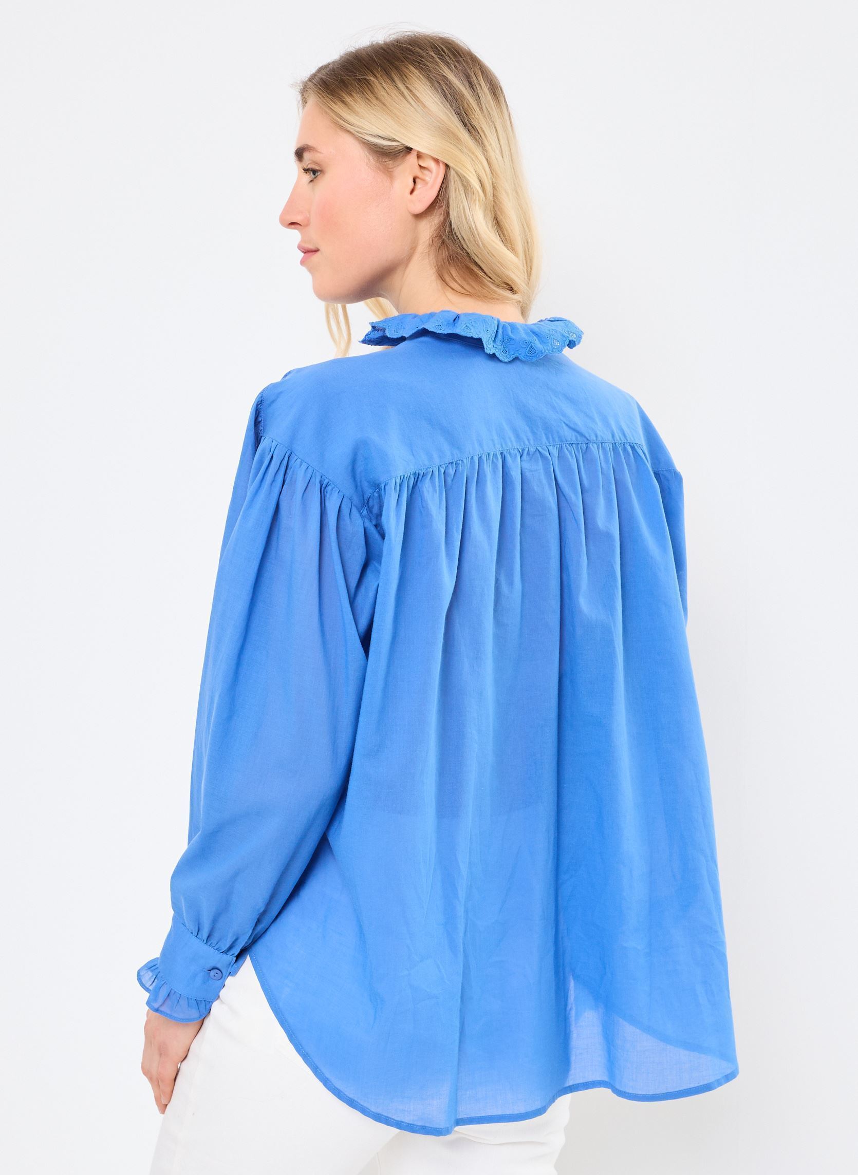 Korte mouw overhemden Alyxe dames blauw Orféo Korte mouw overhemden Alyxe dames blauw Bleu