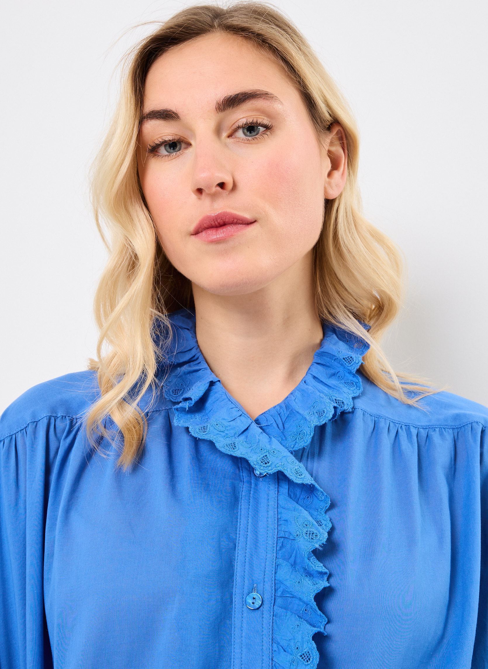 Korte mouw overhemden Alyxe dames blauw Orféo Korte mouw overhemden Alyxe dames blauw Bleu