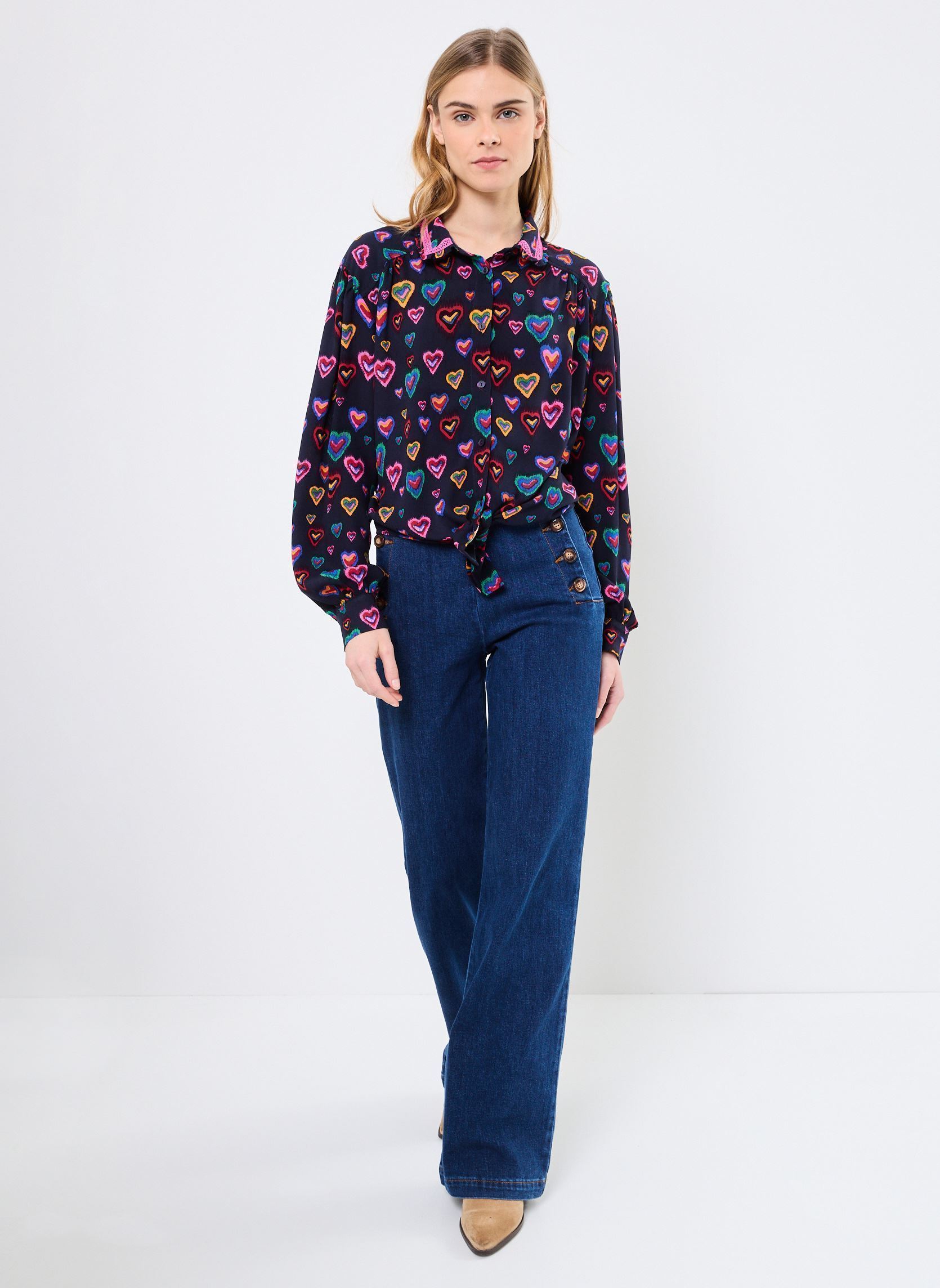 Langarm-Hemden Silver damen blau Orféo Langarm-Hemden Silver damen blau Lovely Navy