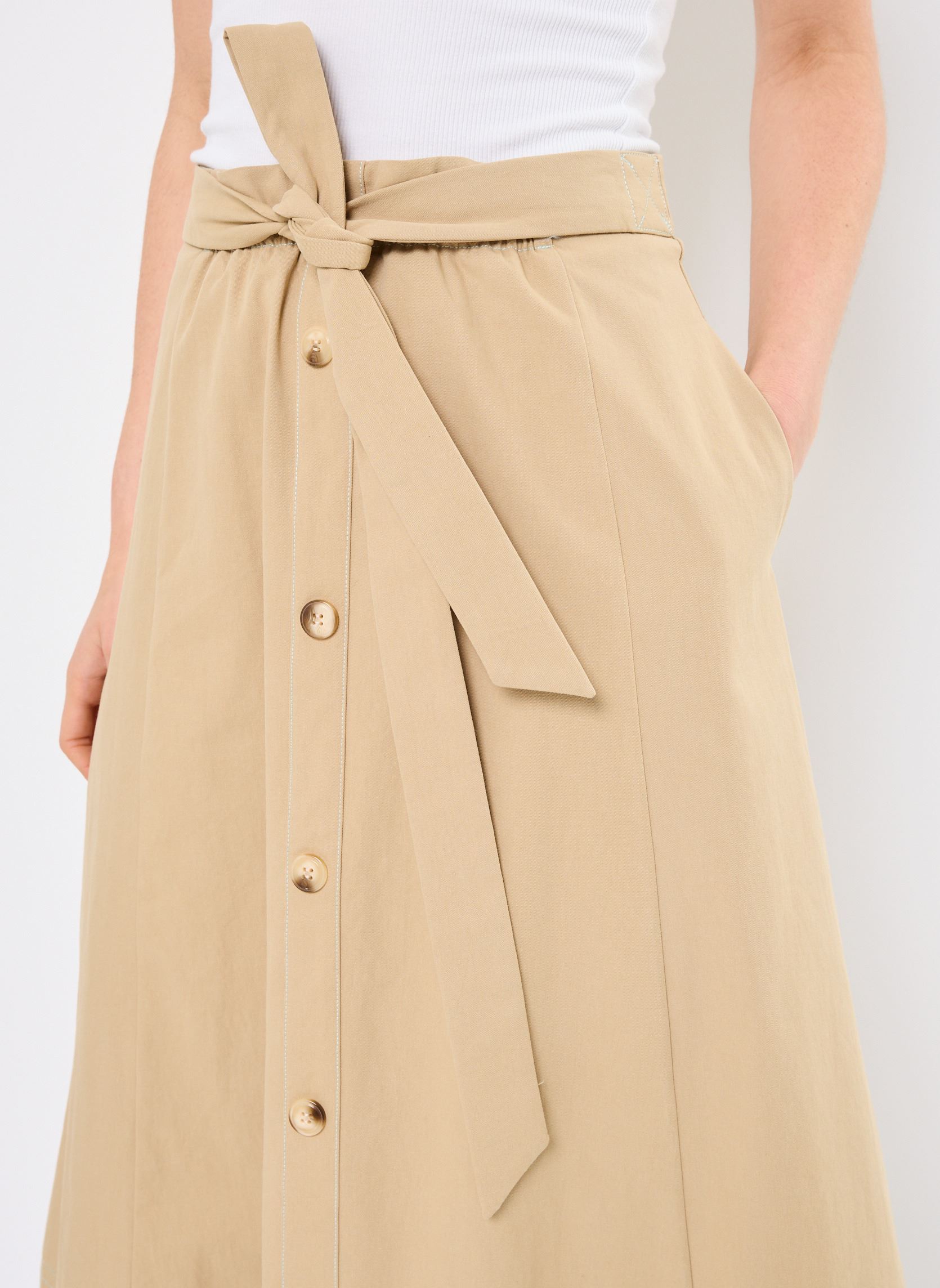 Lange rokken Anycia dames beige Orféo Lange rokken Anycia dames beige BEIGE