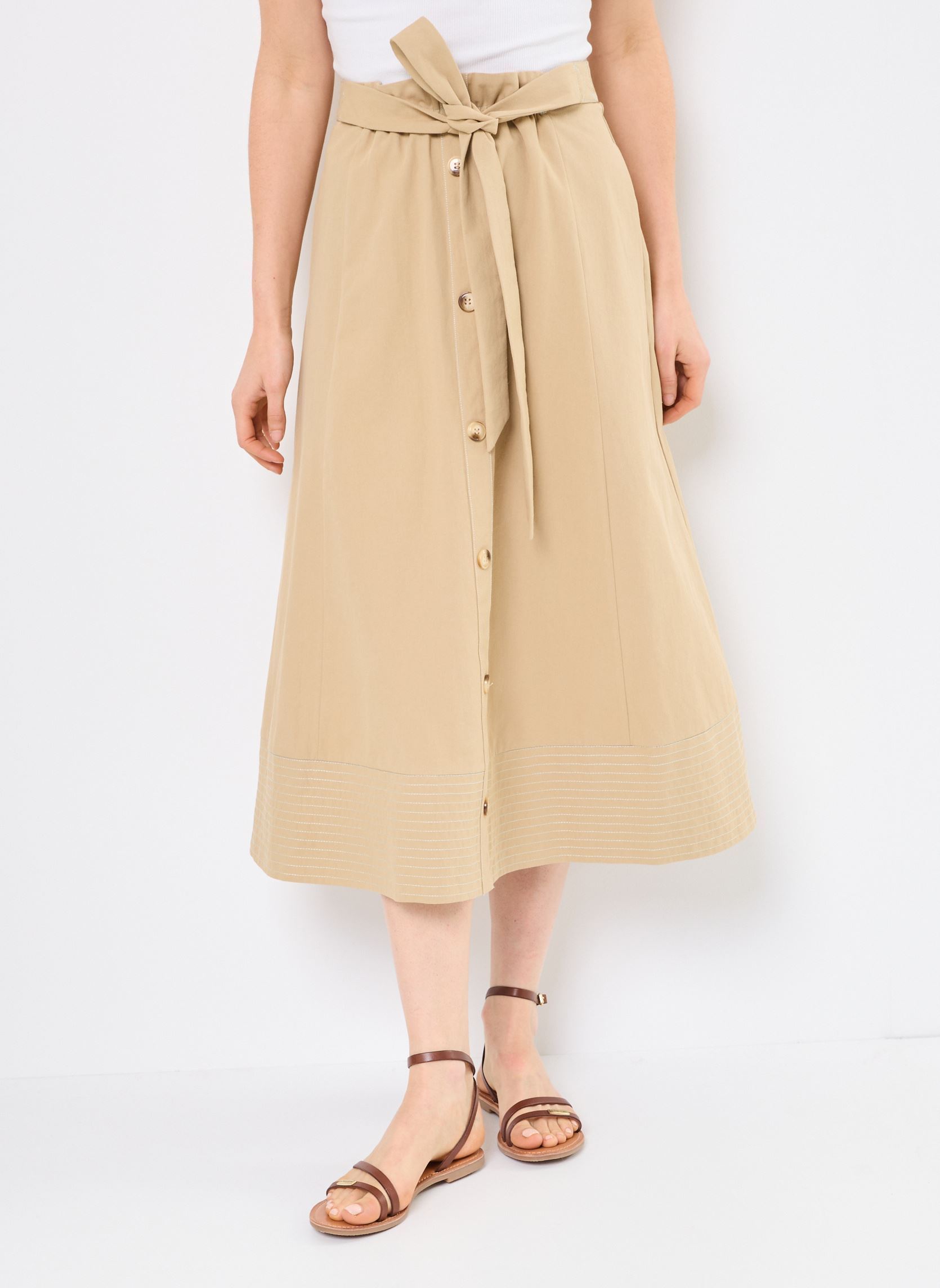 Lange rokken Anycia dames beige Orféo Lange rokken Anycia dames beige BEIGE