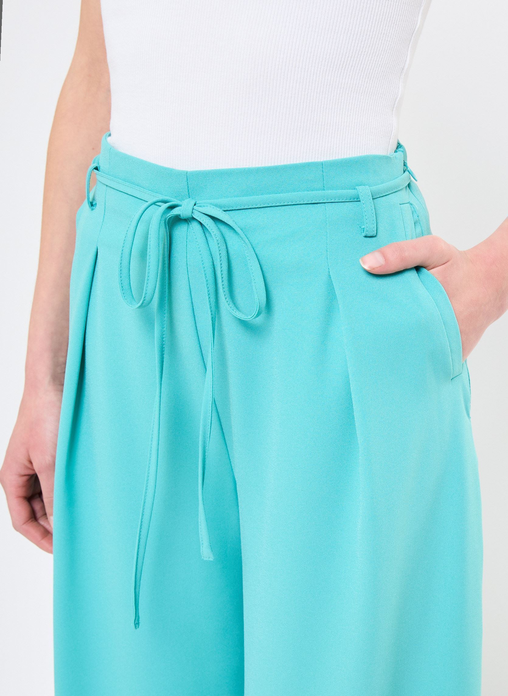 Pantalons larges Ebene femme bleu Orféo Pantalons larges Ebene femme bleu Aqua