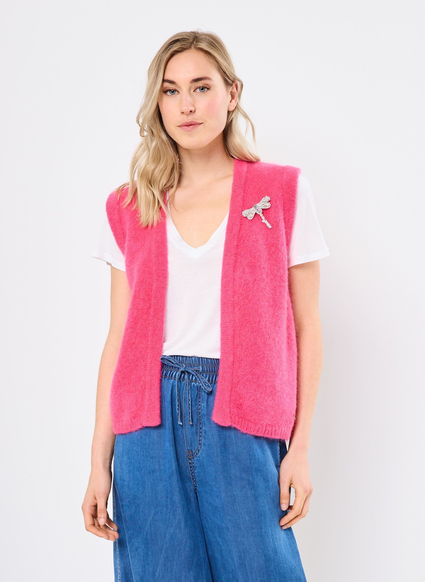 Vesten Phyllis dames roze Orféo Vesten Phyllis dames roze Framboise