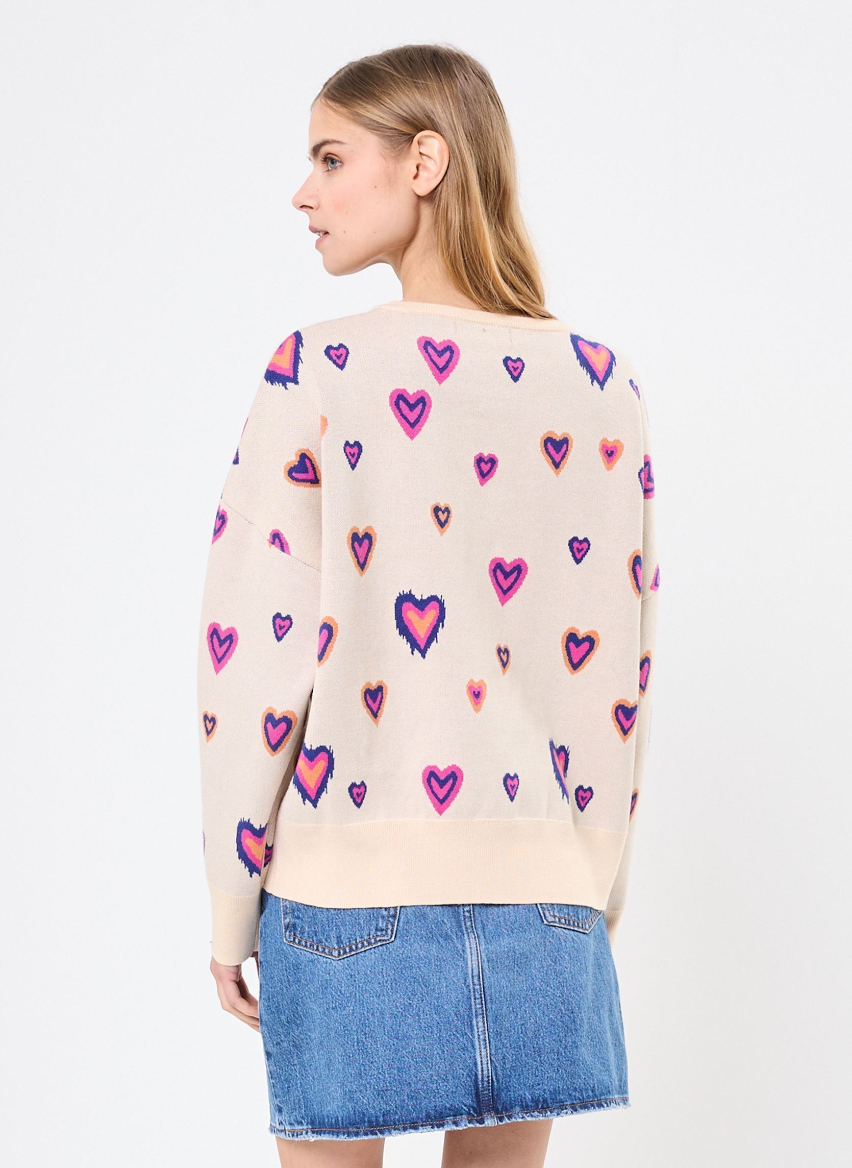 Pulls Emelia femme multicolore Orféo Pulls Emelia femme multicolore Lovely Blanc