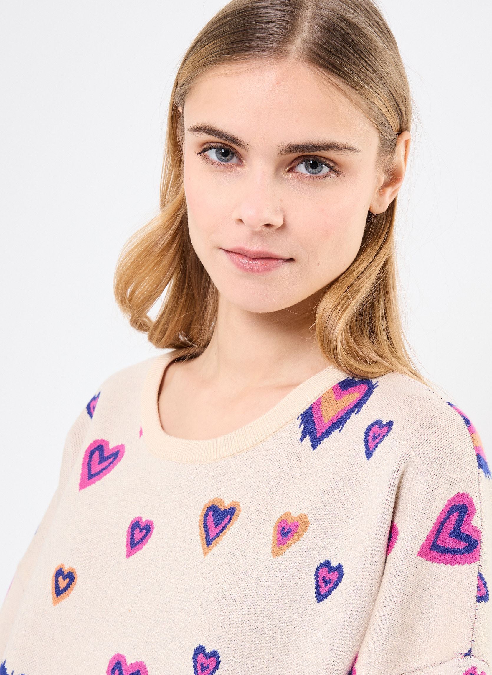Pulls Emelia femme multicolore Orféo Pulls Emelia femme multicolore Lovely Blanc