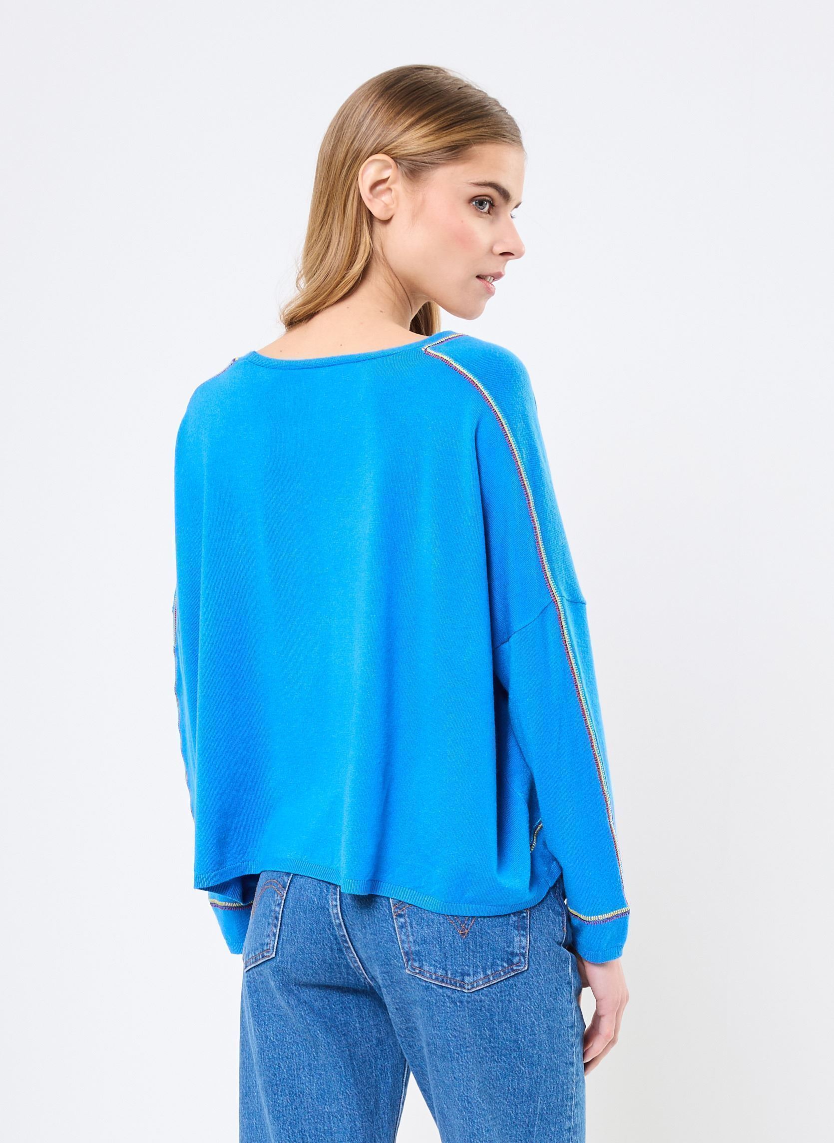 Pulls Leila femme bleu Orféo Pulls Leila femme bleu Bleu