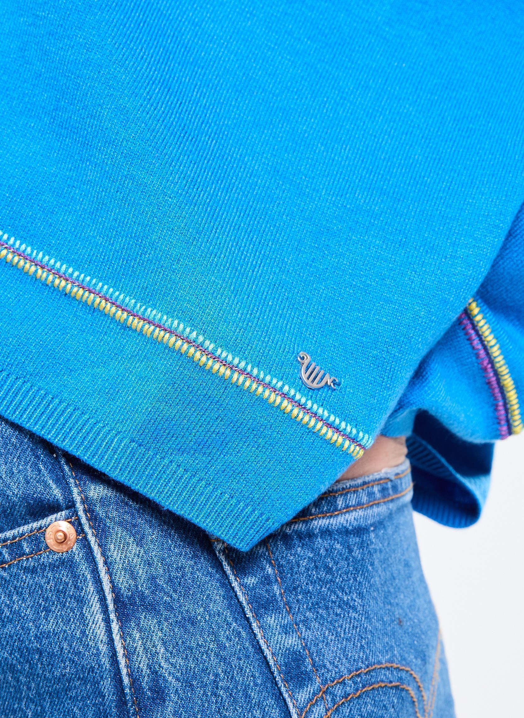 Pulls Leila femme bleu Orféo Pulls Leila femme bleu Bleu