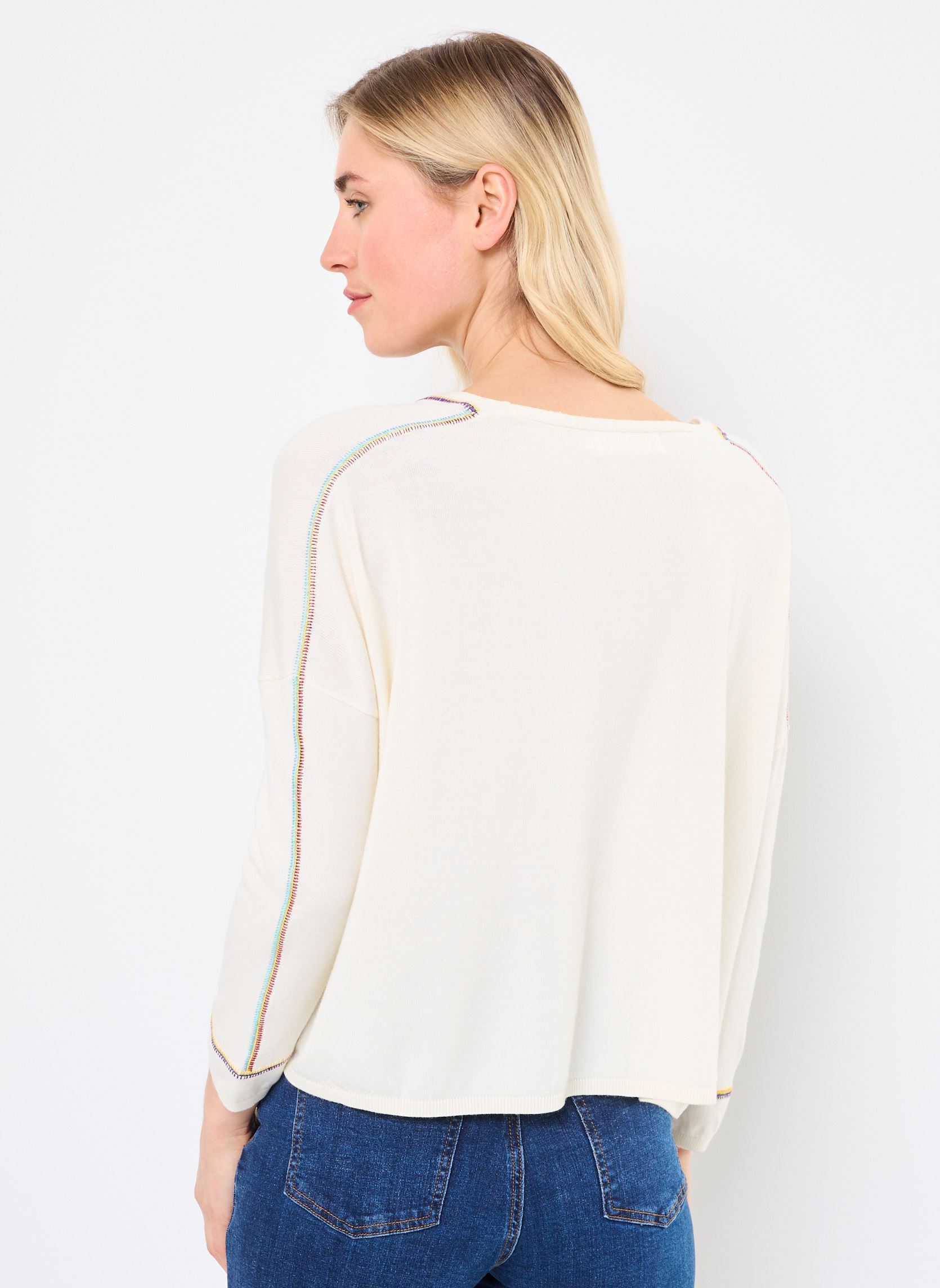 Pulls Leila femme blanc Orféo Pulls Leila femme blanc Ecru