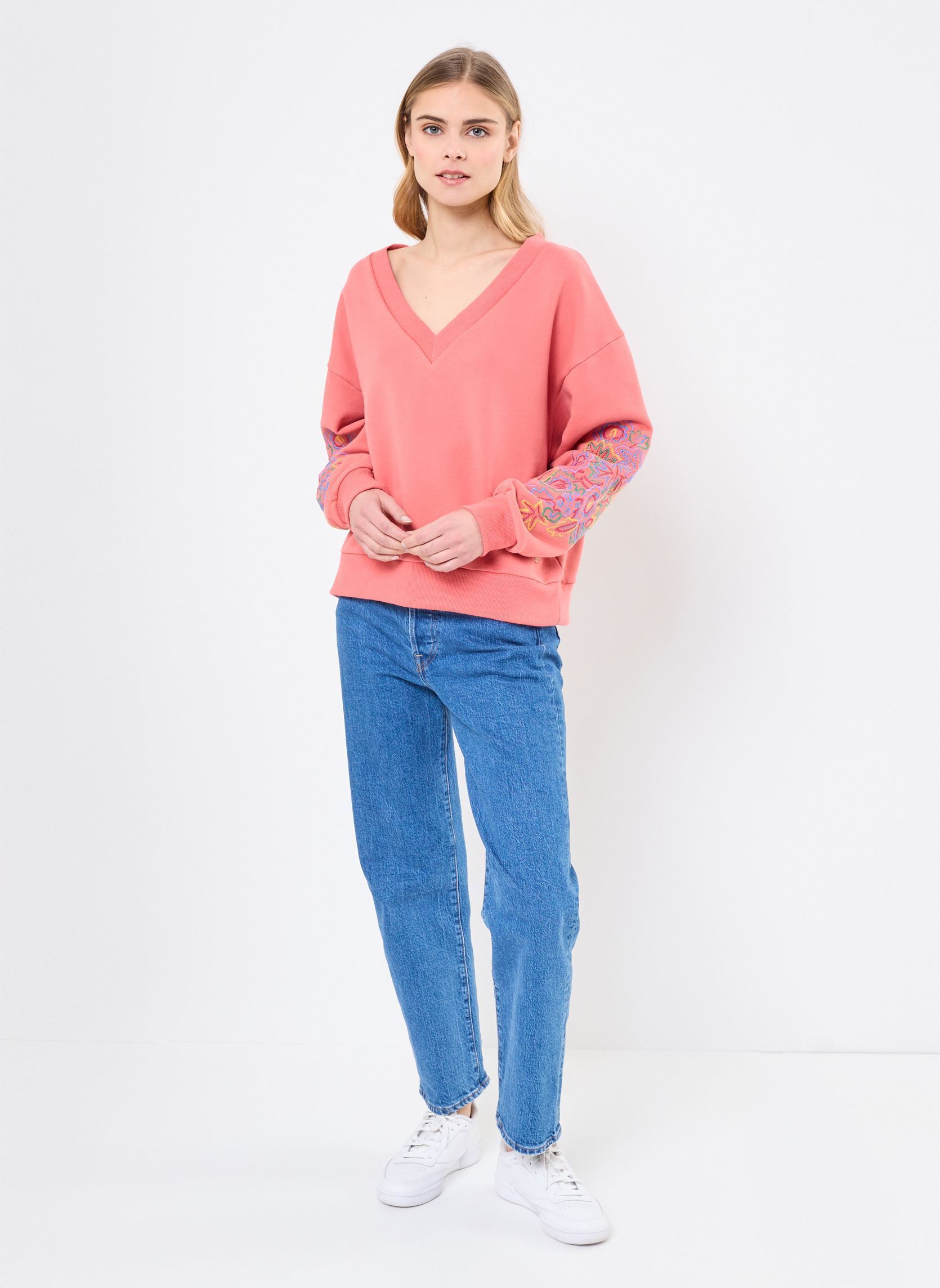 Sweater Anna dames rood Orféo Sweater Anna dames rood FRAISE