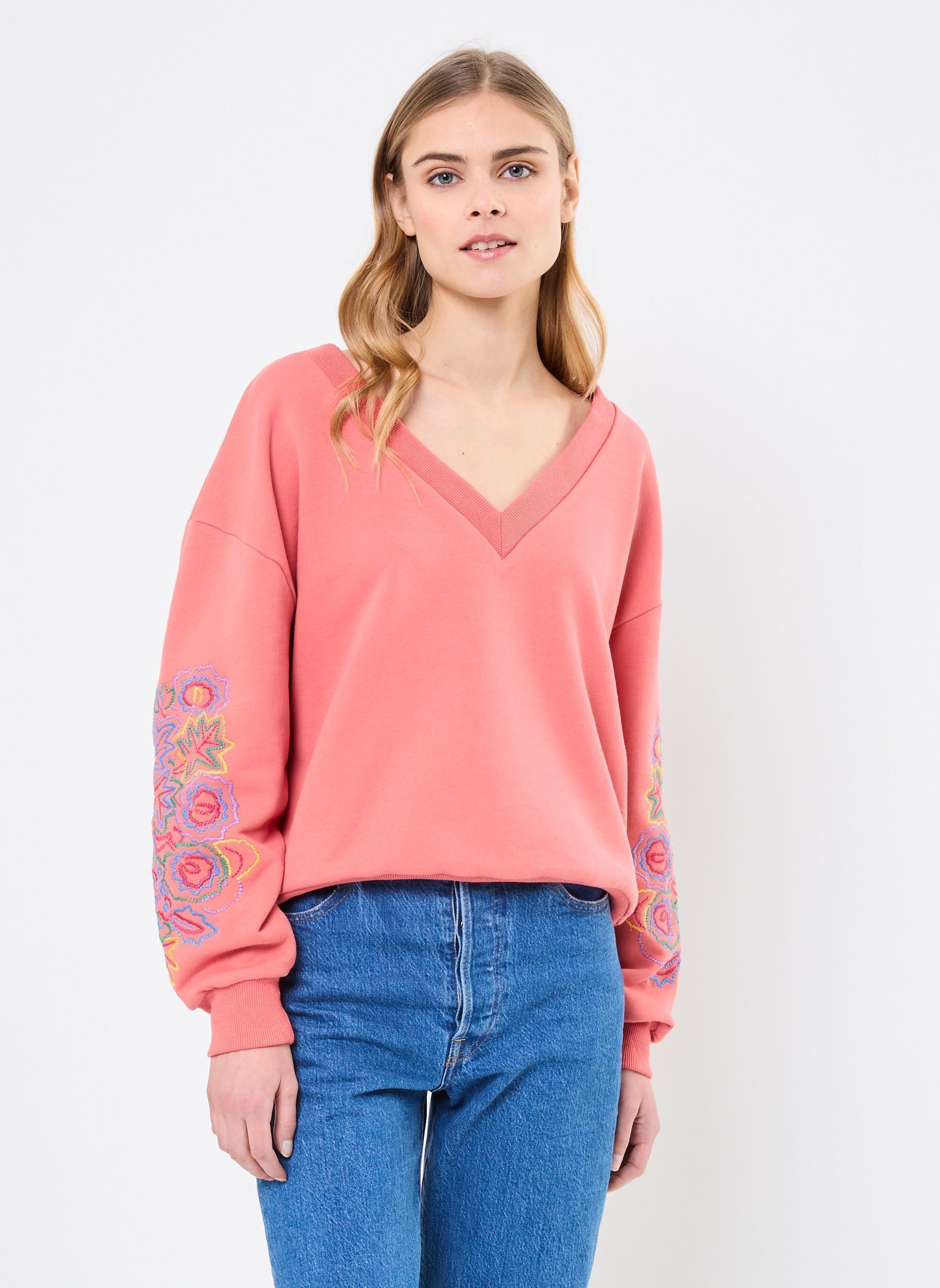 Sweater Anna dames rood Orféo Sweater Anna dames rood FRAISE