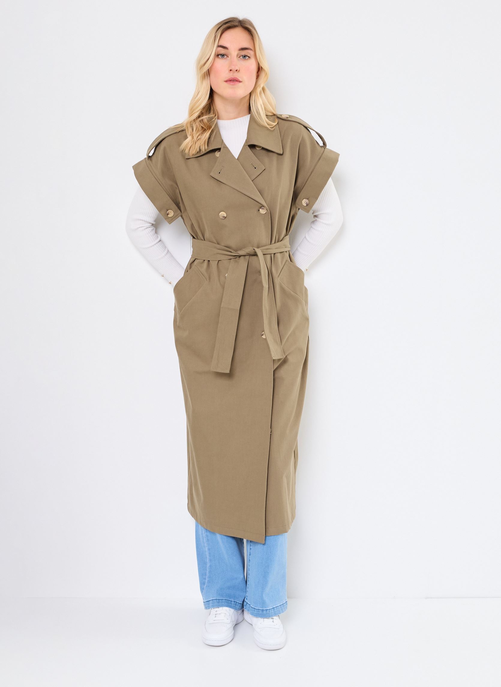 Trench-coats Lana femme vert Orféo Trench-coats Lana femme vert Kaki