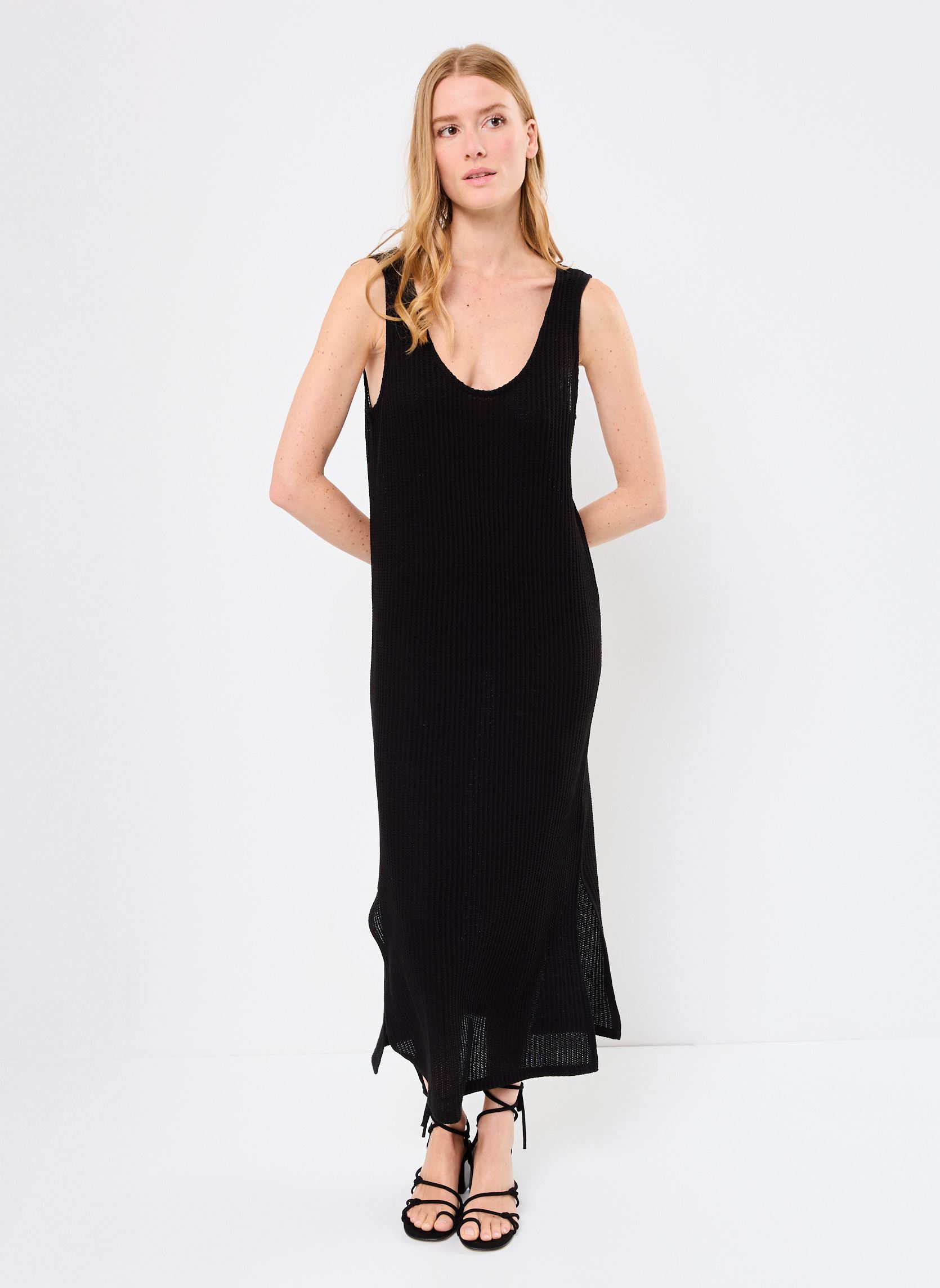 Vestidos largos ROBE CROCHET mujer negro MADE BY Vestidos largos ROBE CROCHET mujer negro JET BLACK
