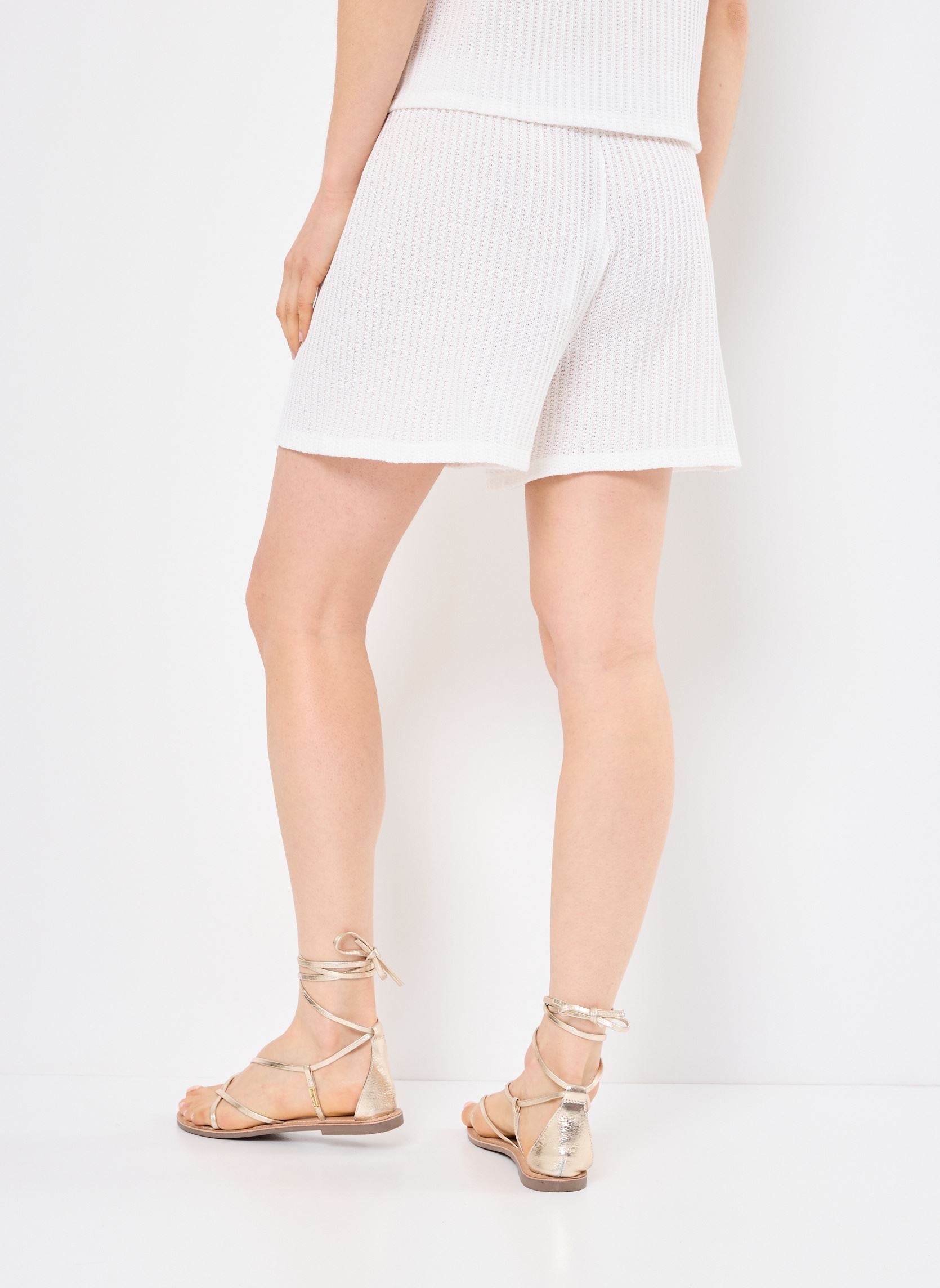 Shorts SHORT CROCHET dames wit MADE BY Shorts SHORT CROCHET dames wit SNOW WHITE