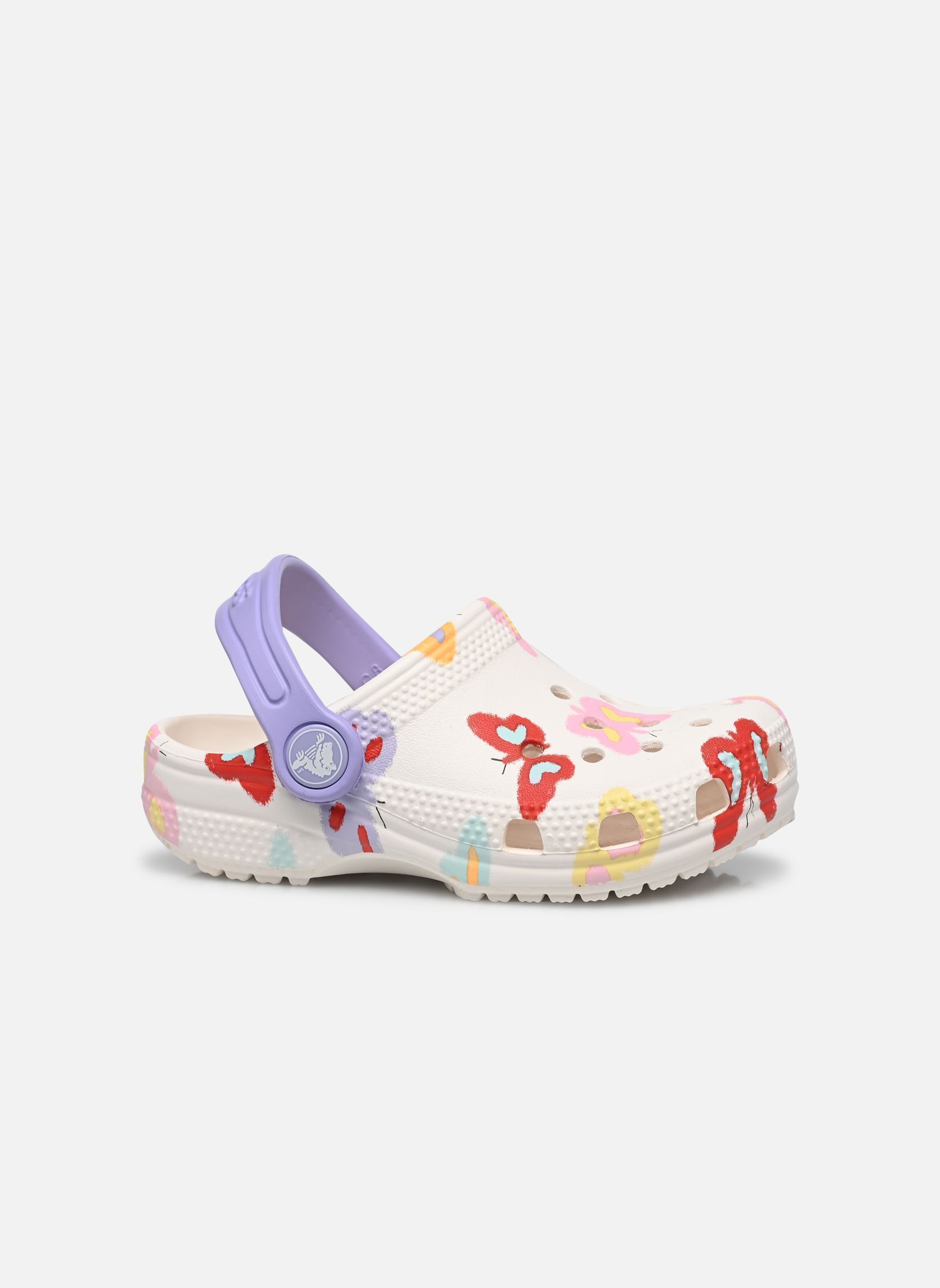 Pantoletten und Clogs Classic Butterfly Graphic Cg K mädchen weiß Crocs Pantoletten und Clogs Classic Butterfly Graphic Cg K mädchen weiß Chalk