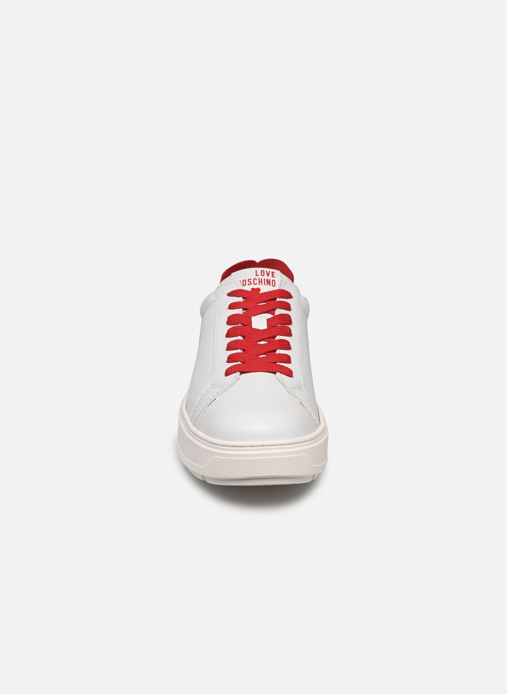 Lage sneakers SNEAKERD.BOLD40 VIT BIAN/NAPPA ROSS dames rood Love Moschino Lage sneakers SNEAKERD.BOLD40 VIT BIAN/NAPPA ROSS dames rood White/red