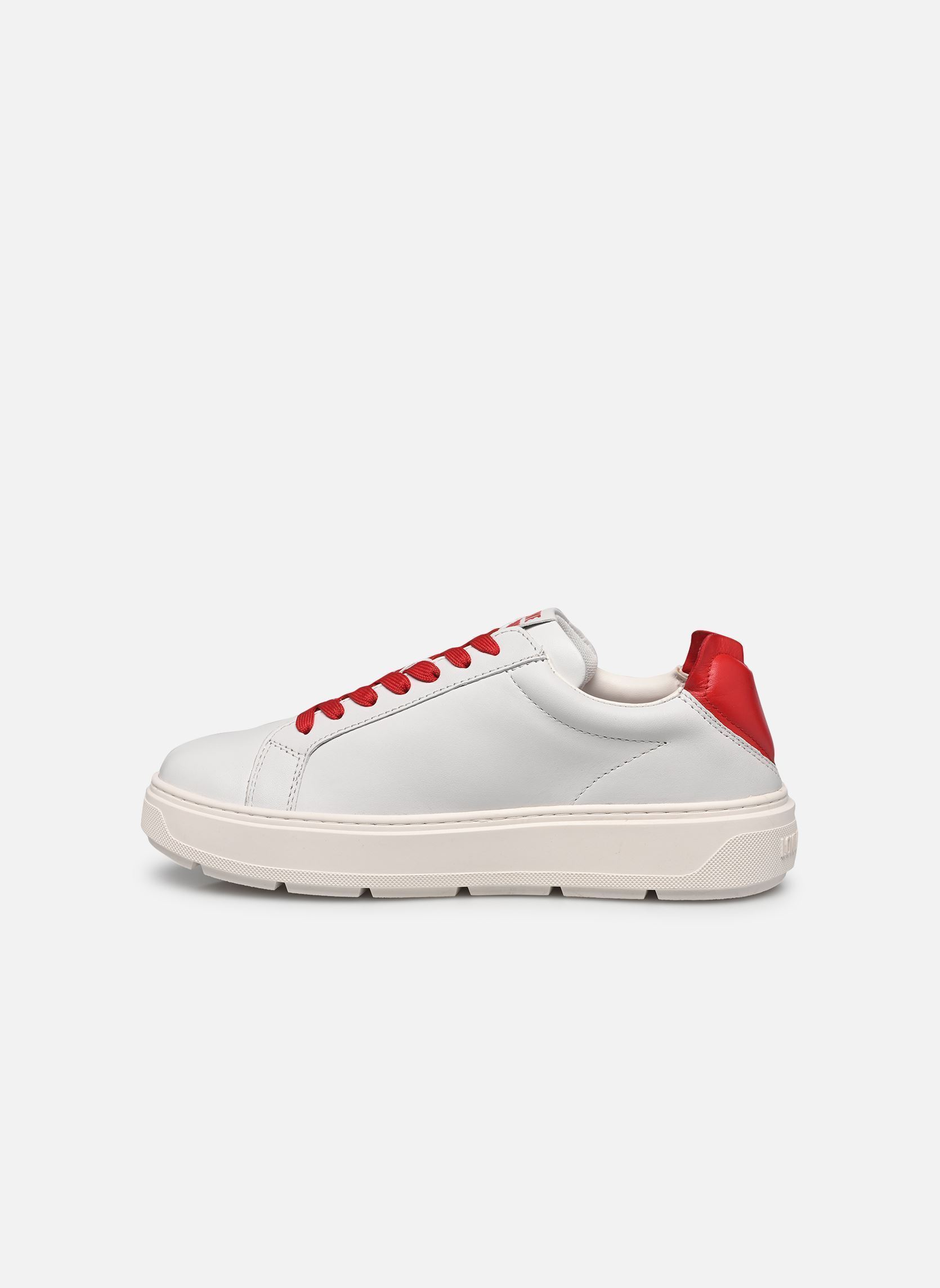 Lage sneakers SNEAKERD.BOLD40 VIT BIAN/NAPPA ROSS dames rood Love Moschino Lage sneakers SNEAKERD.BOLD40 VIT BIAN/NAPPA ROSS dames rood White/red
