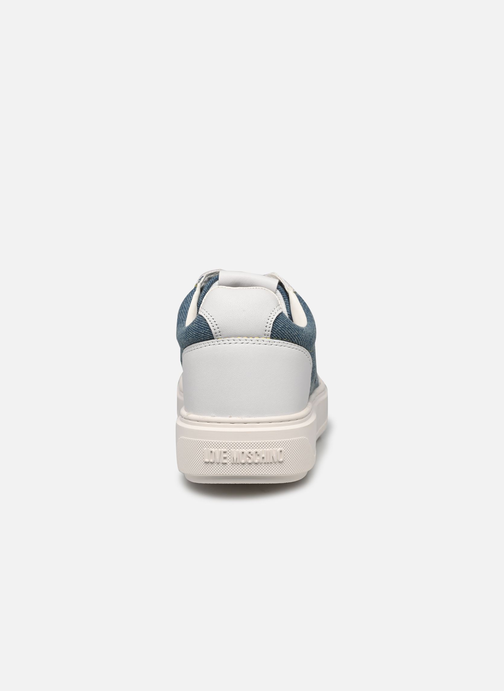 Niedrige Sneaker CRYSTAL LOVE JA15326G1M damen weiß Love Moschino Niedrige Sneaker CRYSTAL LOVE JA15326G1M damen weiß LIGHT BLUE/WHITE/RED