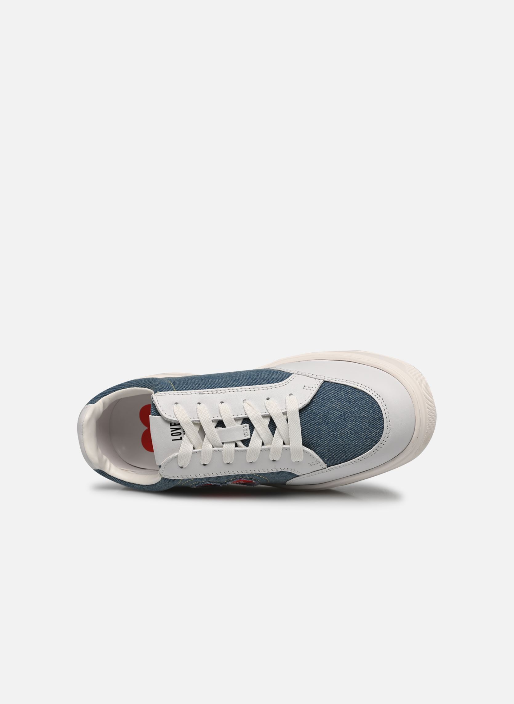 Niedrige Sneaker CRYSTAL LOVE JA15326G1M damen weiß Love Moschino Niedrige Sneaker CRYSTAL LOVE JA15326G1M damen weiß LIGHT BLUE/WHITE/RED