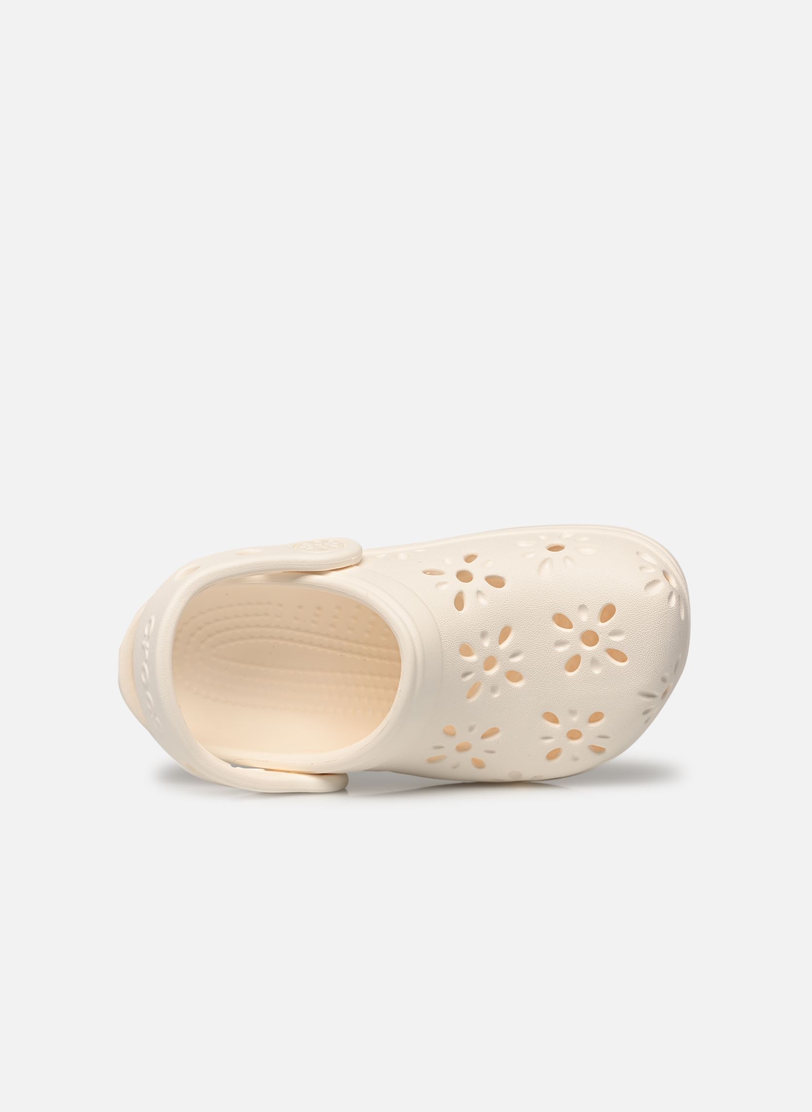 Pantoletten und Clogs Classic Floral Cut Out Clog K mädchen weiß Crocs Pantoletten und Clogs Classic Floral Cut Out Clog K mädchen weiß CHALK