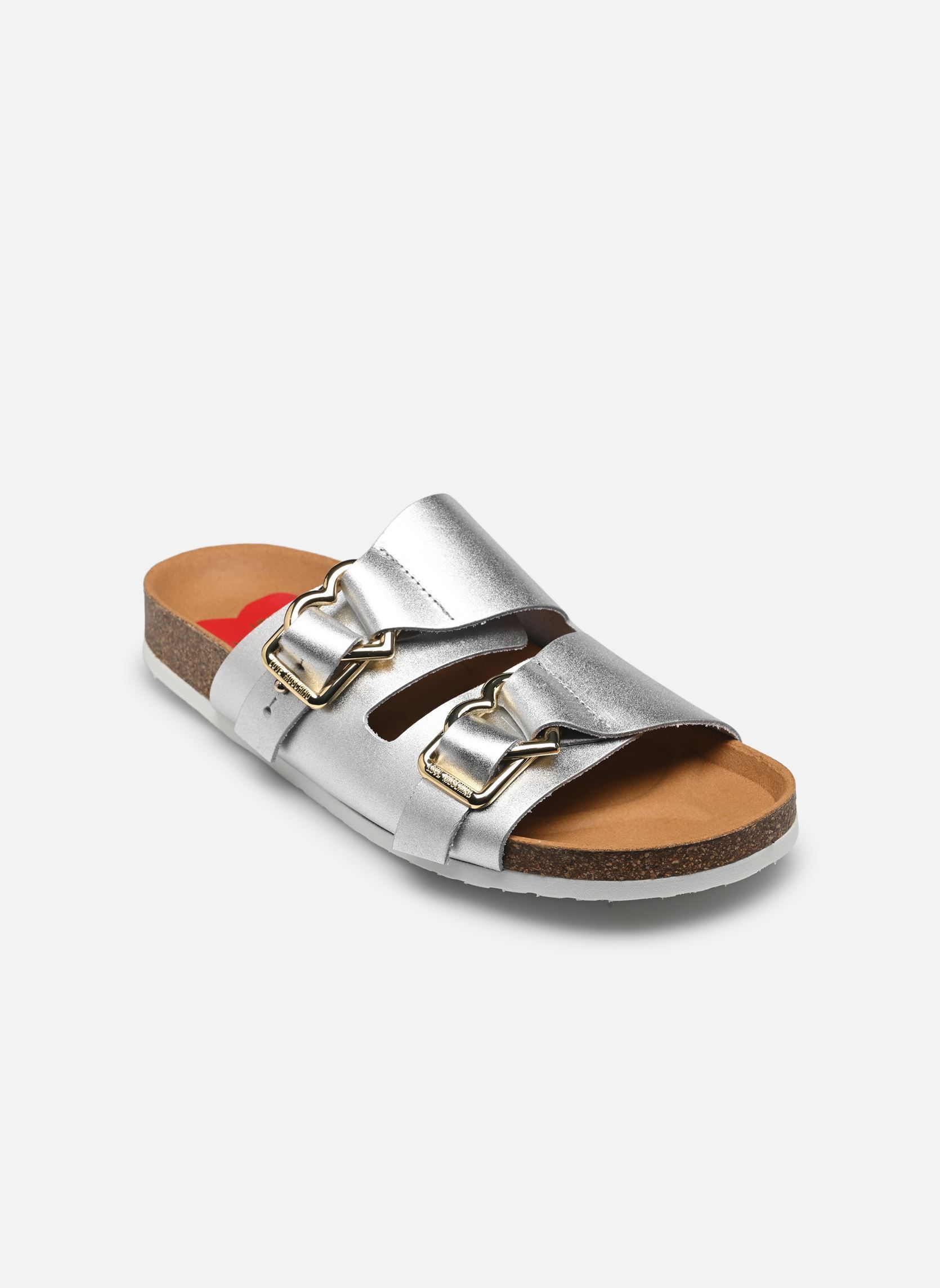 Mules et sabots LOVE MOSCHINO SLIDES JA28273G1M femme argent Love Moschino Mules et sabots LOVE MOSCHINO SLIDES JA28273G1M femme argent SILVER