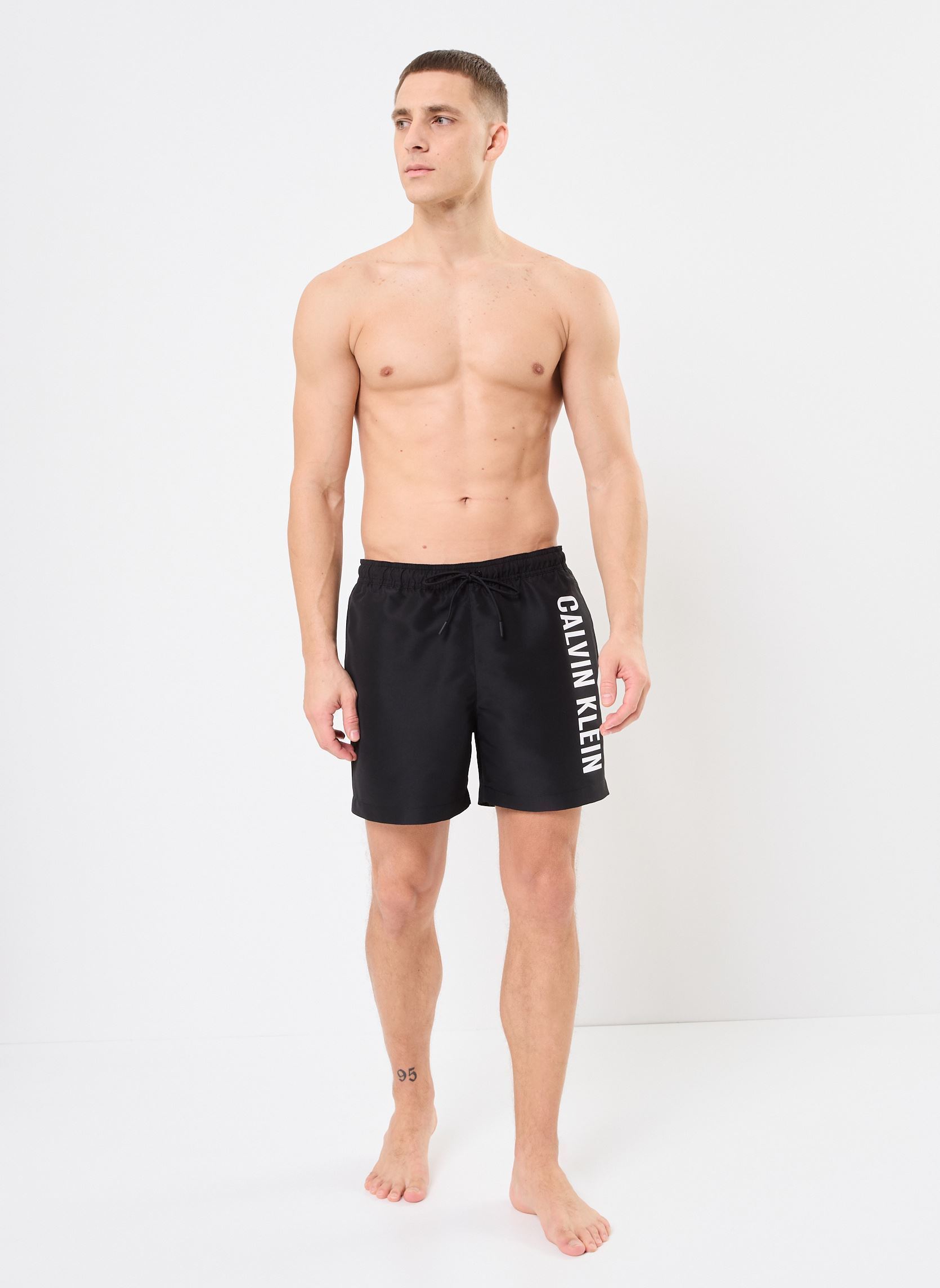 Zwemboxers Medium Drawstring KM0KM01004 heren zwart Calvin Klein Zwemboxers Medium Drawstring KM0KM01004 heren zwart PVH BLACK