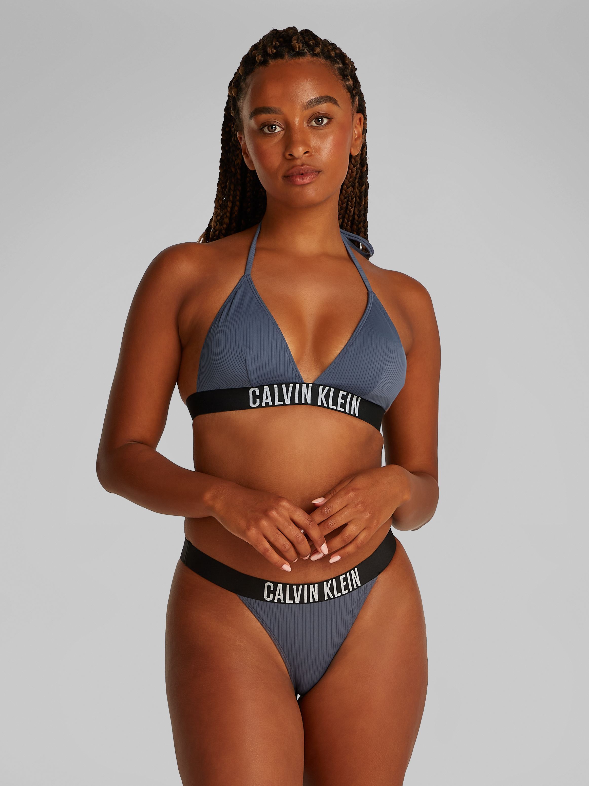 Triangel bikinitops Triangle-Rp KW0KW02750 dames grijs Calvin Klein Triangel bikinitops Triangle-Rp KW0KW02750 dames grijs GRISAILLE