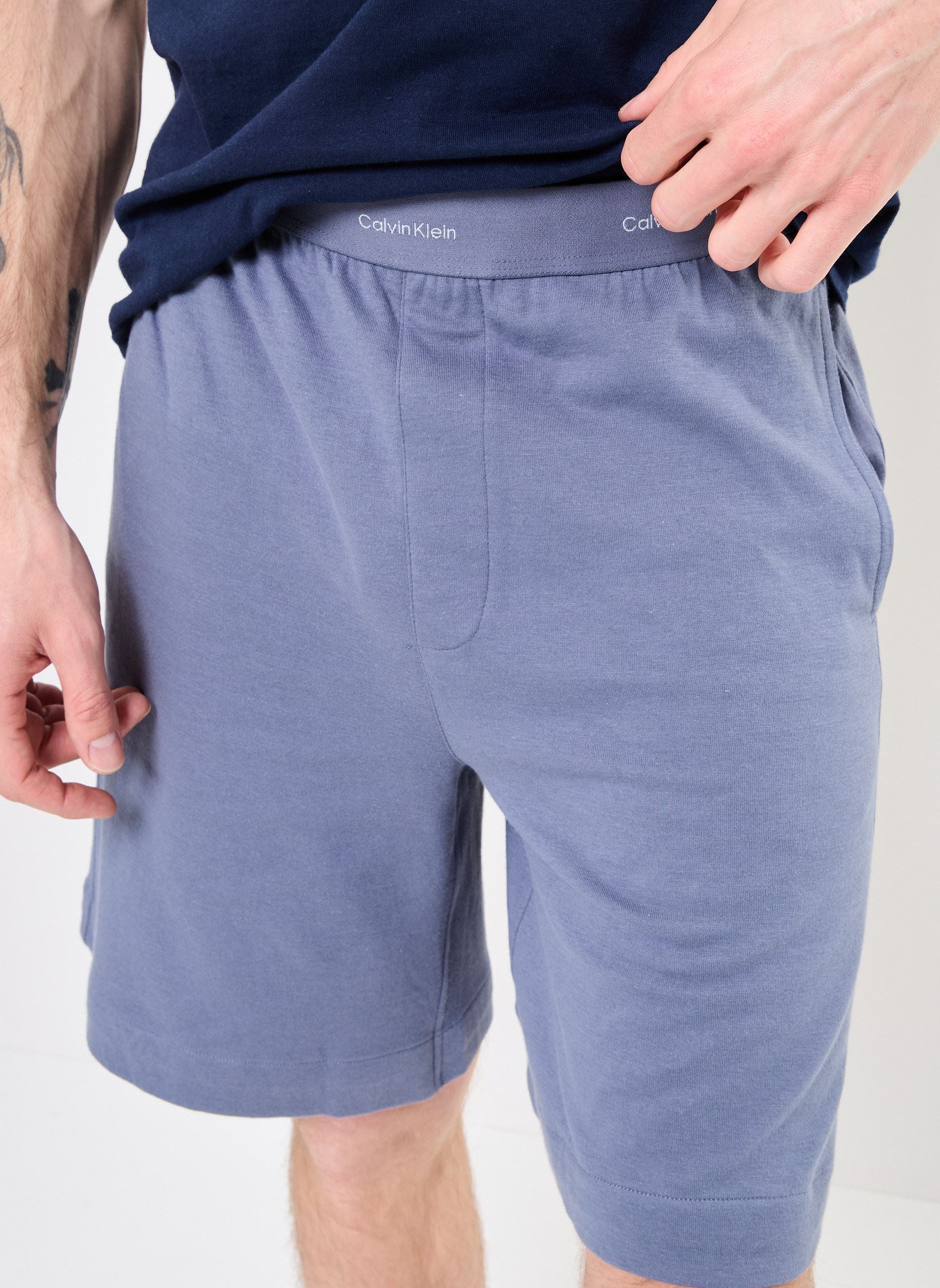 Sportshorts Sleep Short 000NM2707E heren blauw Calvin Klein Sportshorts Sleep Short 000NM2707E heren blauw GRISAILLE