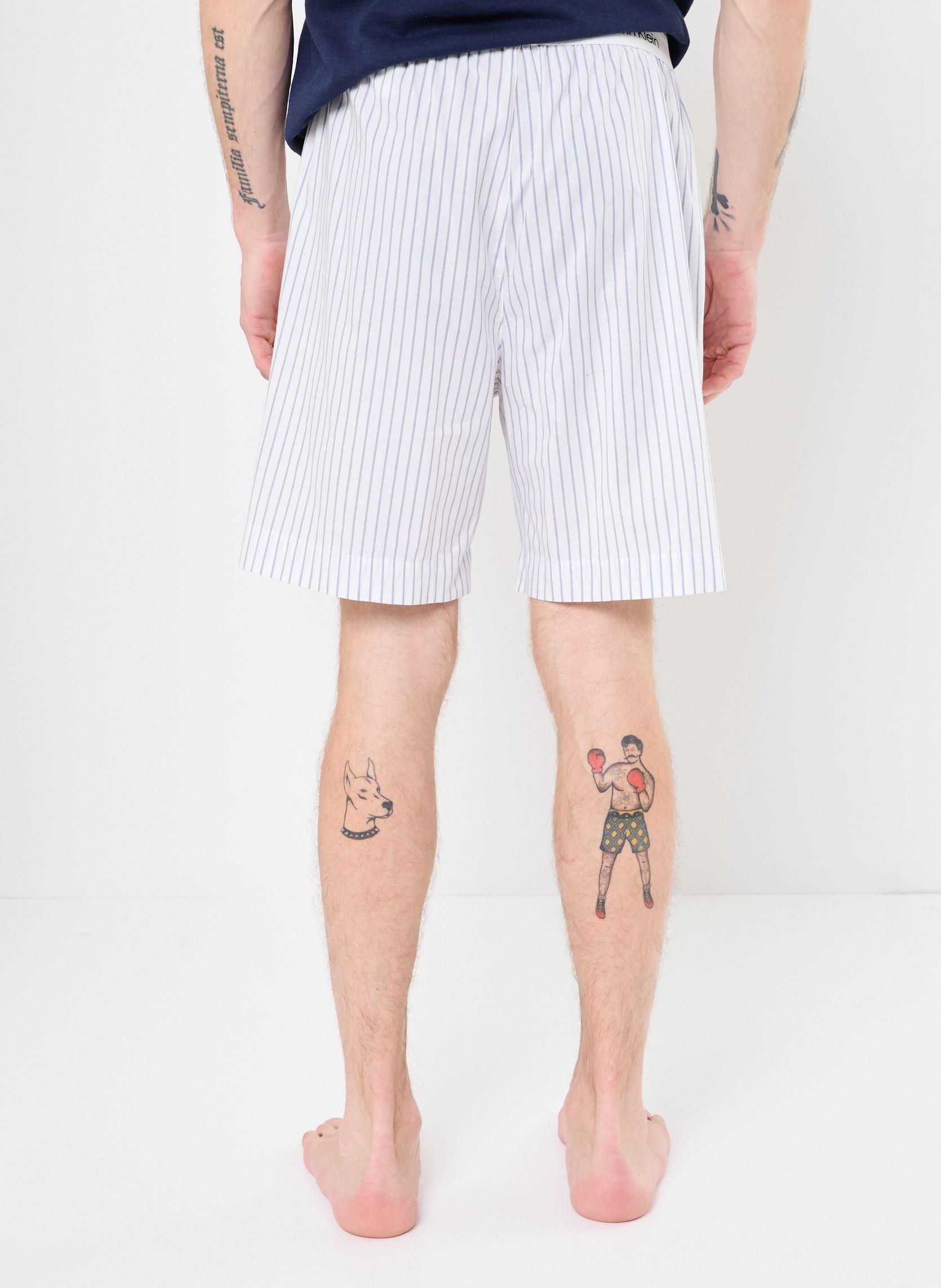 Shorts de sport Sleep Short LV00NM2832 homme bleu Calvin Klein Shorts de sport Sleep Short LV00NM2832 homme bleu STEADY STRIPE_GRISAILLE