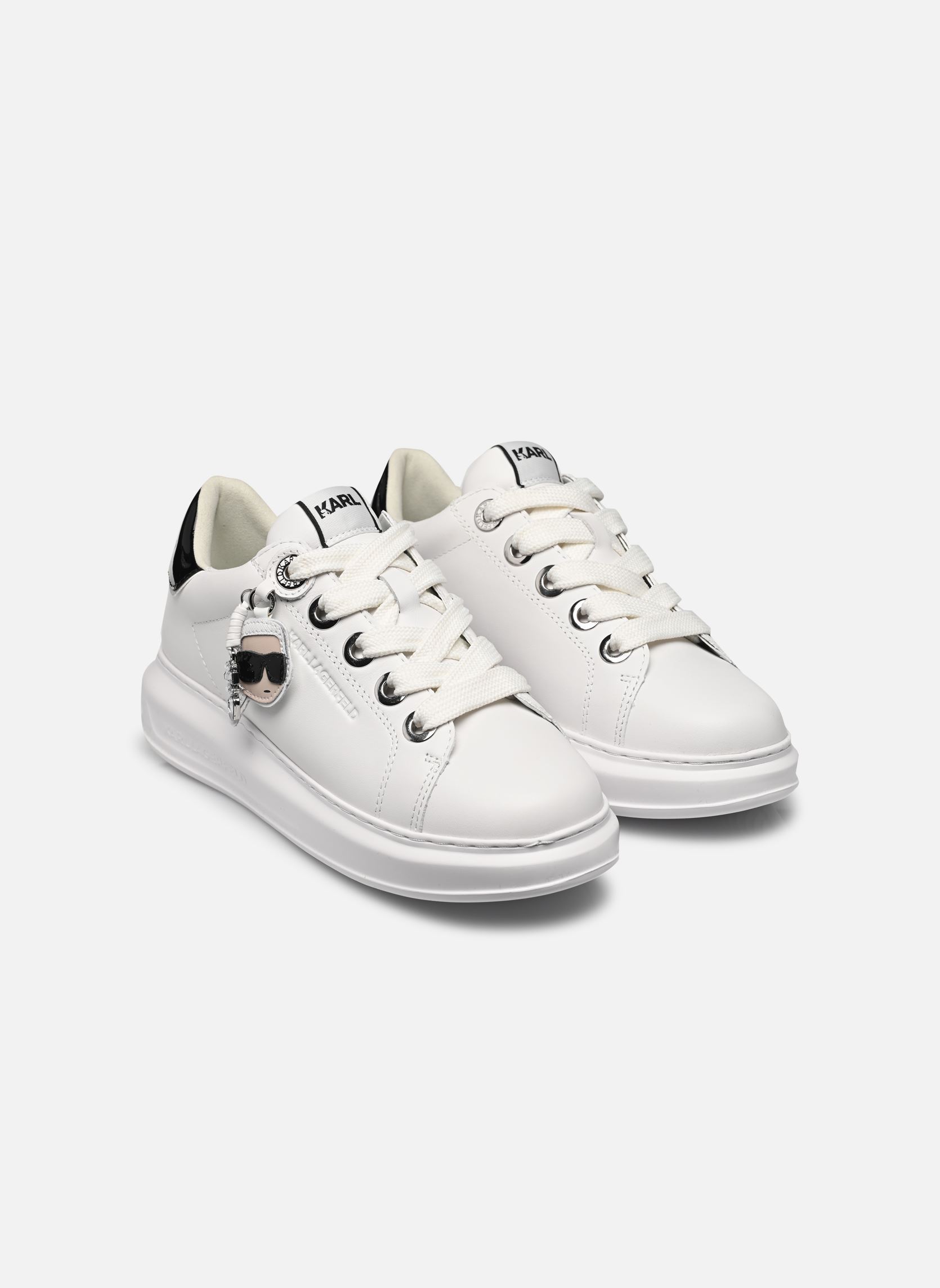Baskets basses KAPRI Karl Twin Pendant Lo femme blanc Karl Lagerfeld Baskets basses KAPRI Karl Twin Pendant Lo femme blanc White Lthr