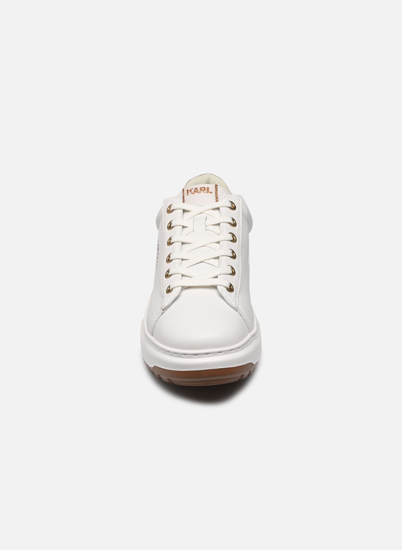 Niedrige Sneaker KAPRI LUG Maison Metalmesh Tab damen weiß Karl Lagerfeld Niedrige Sneaker KAPRI LUG Maison Metalmesh Tab damen weiß White Lthr w/Bronze
